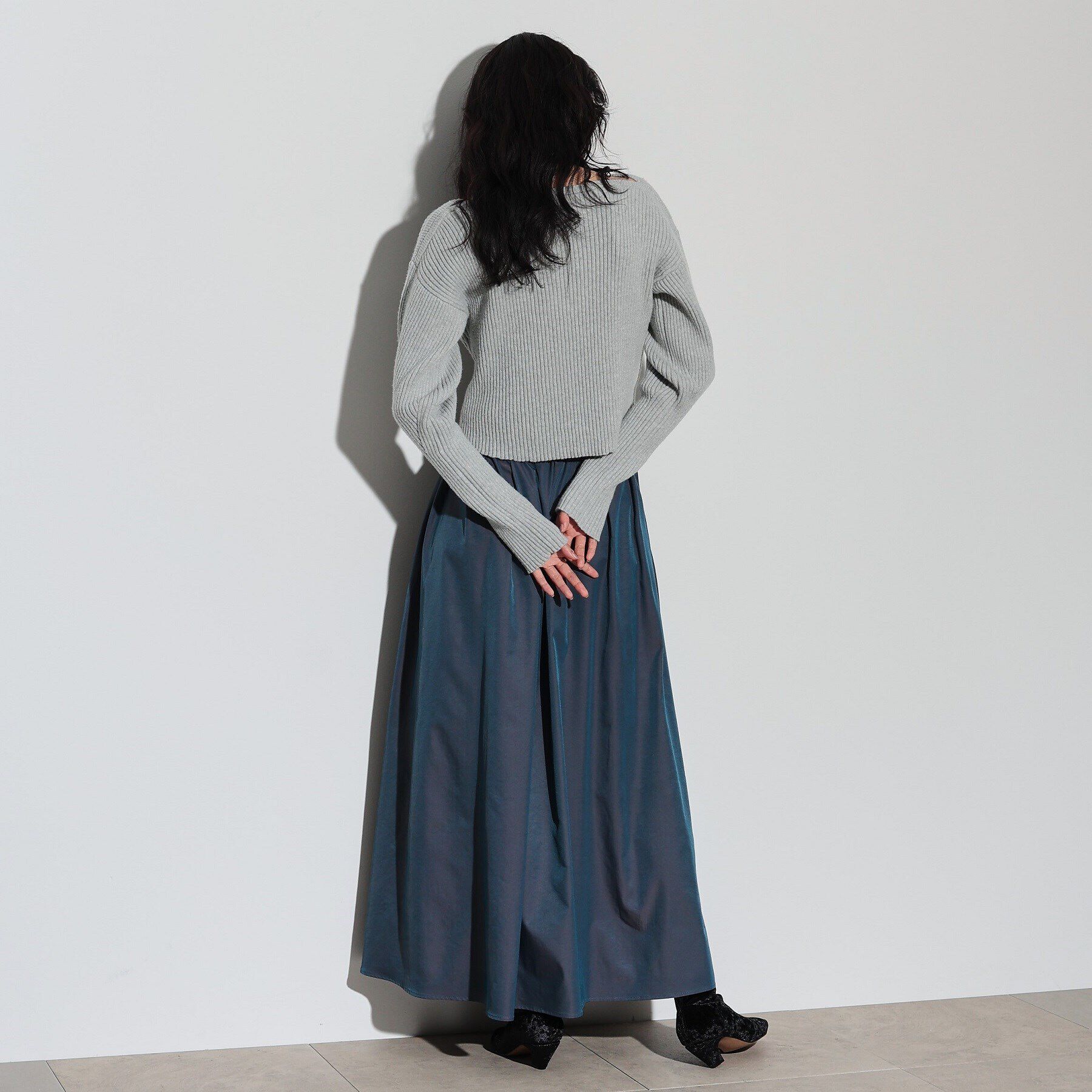 GALLEST「シャンブレータックマキシスカート」|スカート|