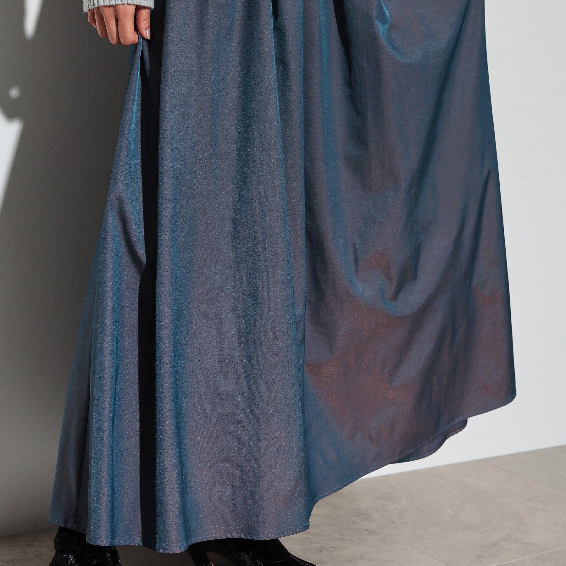 GALLEST「シャンブレータックマキシスカート」|スカート|