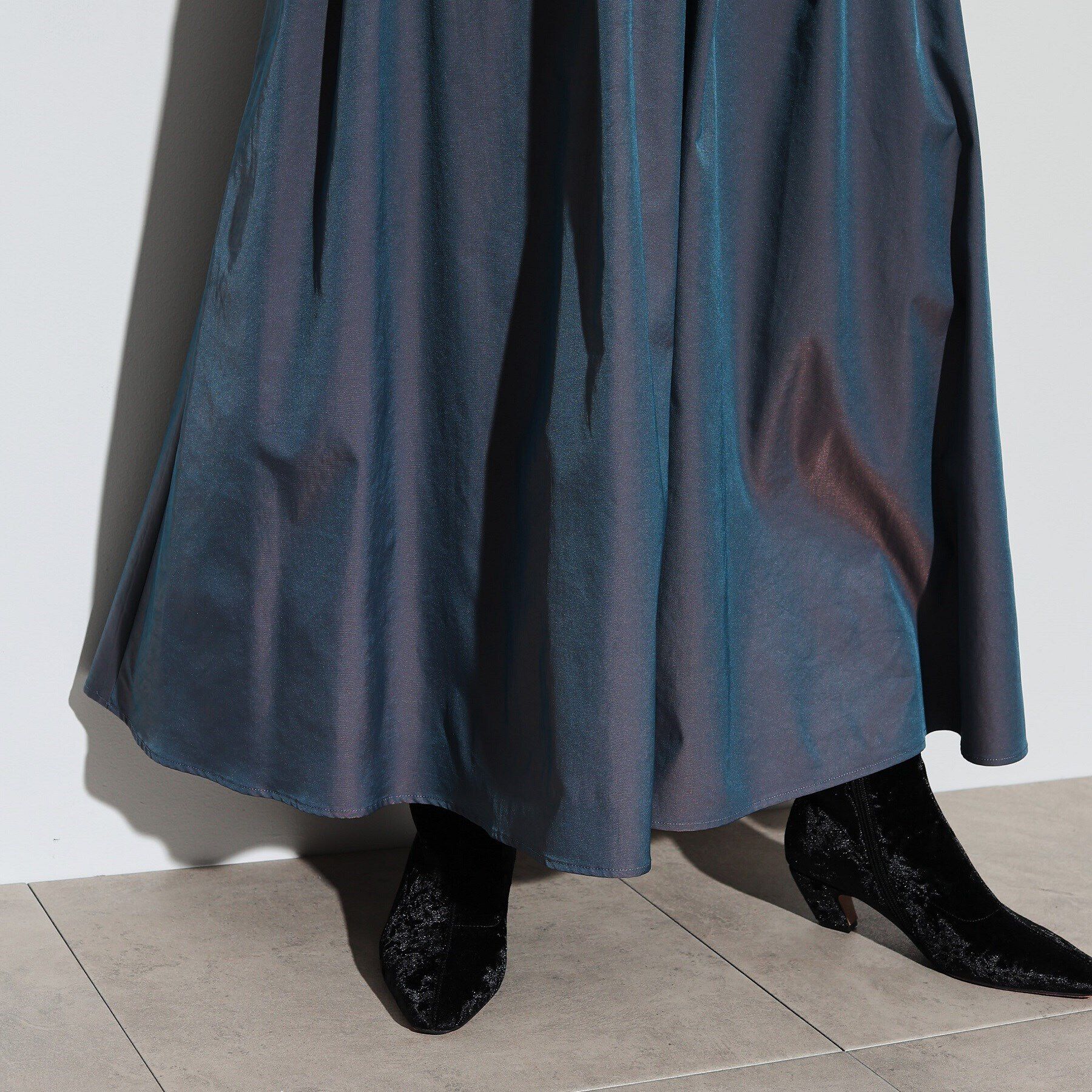 GALLEST「シャンブレータックマキシスカート」|スカート|