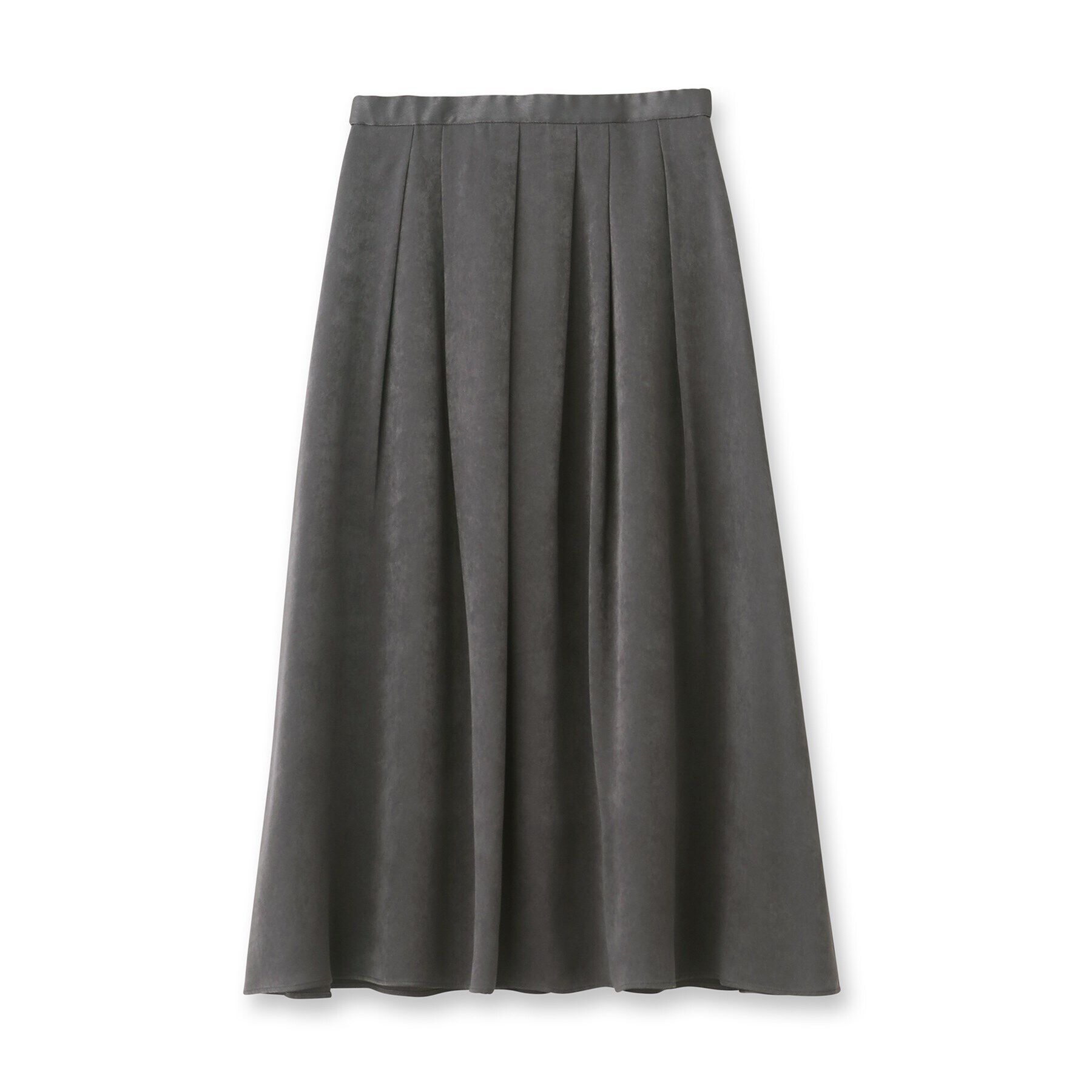 INDIVI「【洗える／UVケア】スエード調サテンタックスカート」|スカート|