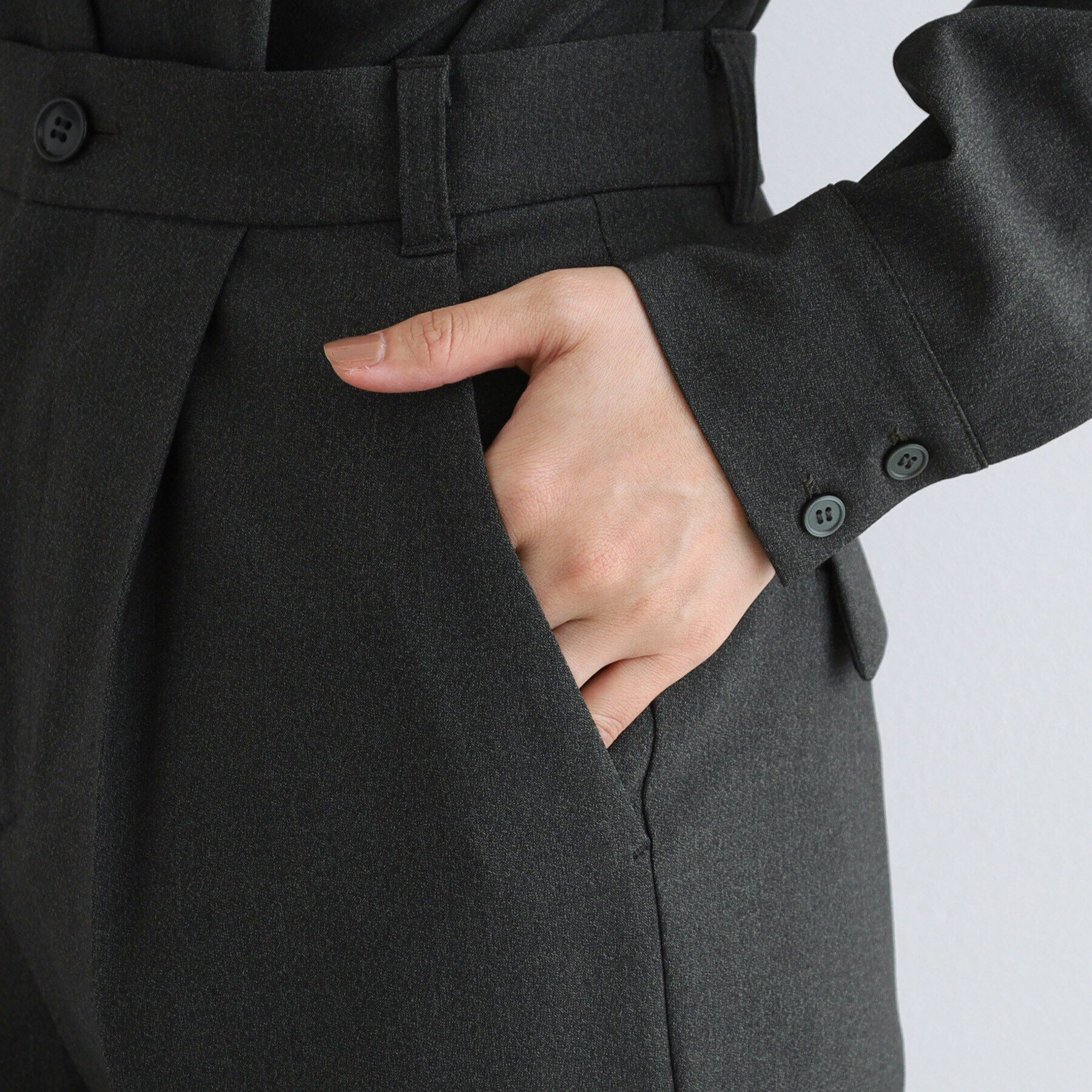 INDIVI「【日本製／SETUP可能】こなれテーパードパンツ」|スーツ|