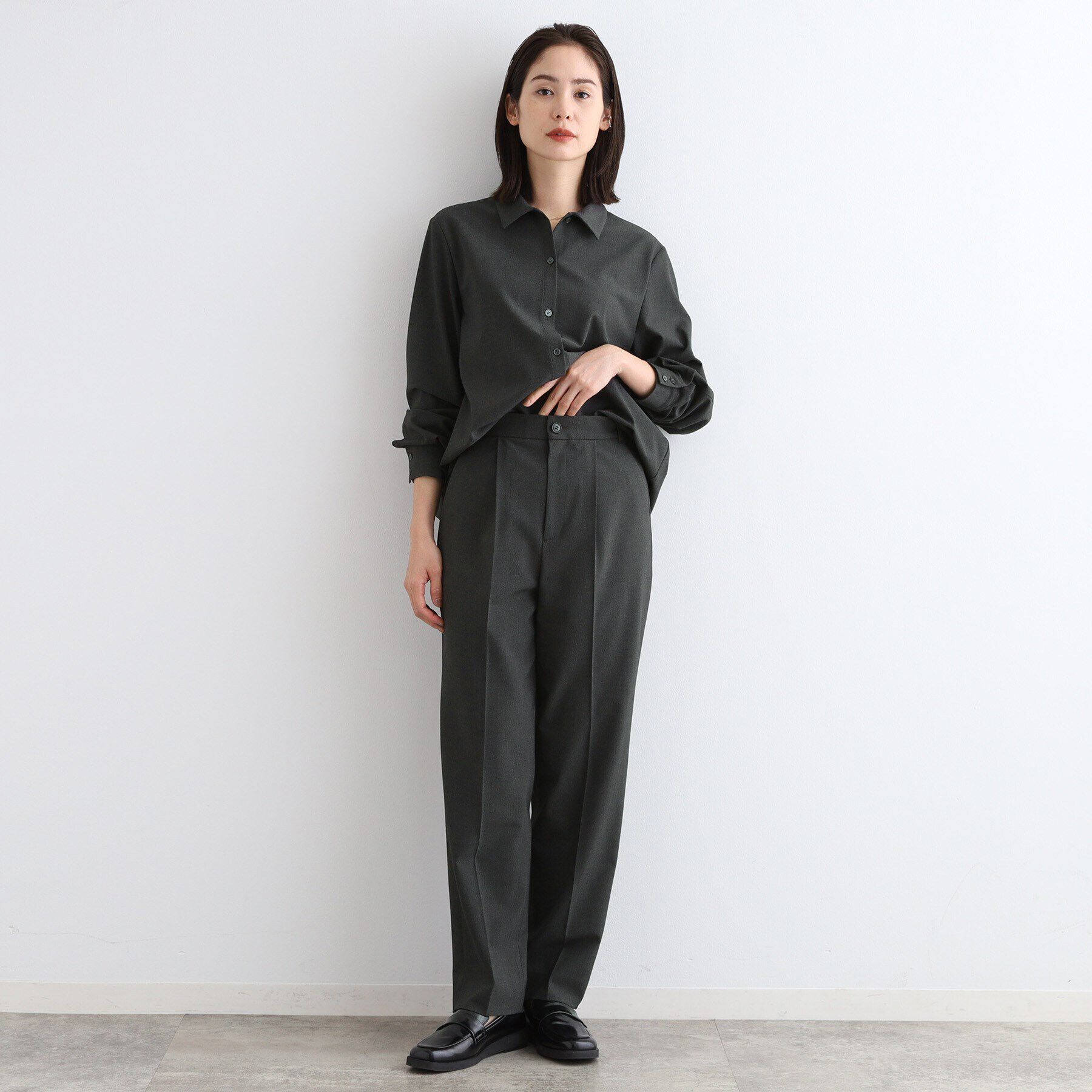 INDIVI「【日本製／SETUP可能】こなれテーパードパンツ」|スーツ|