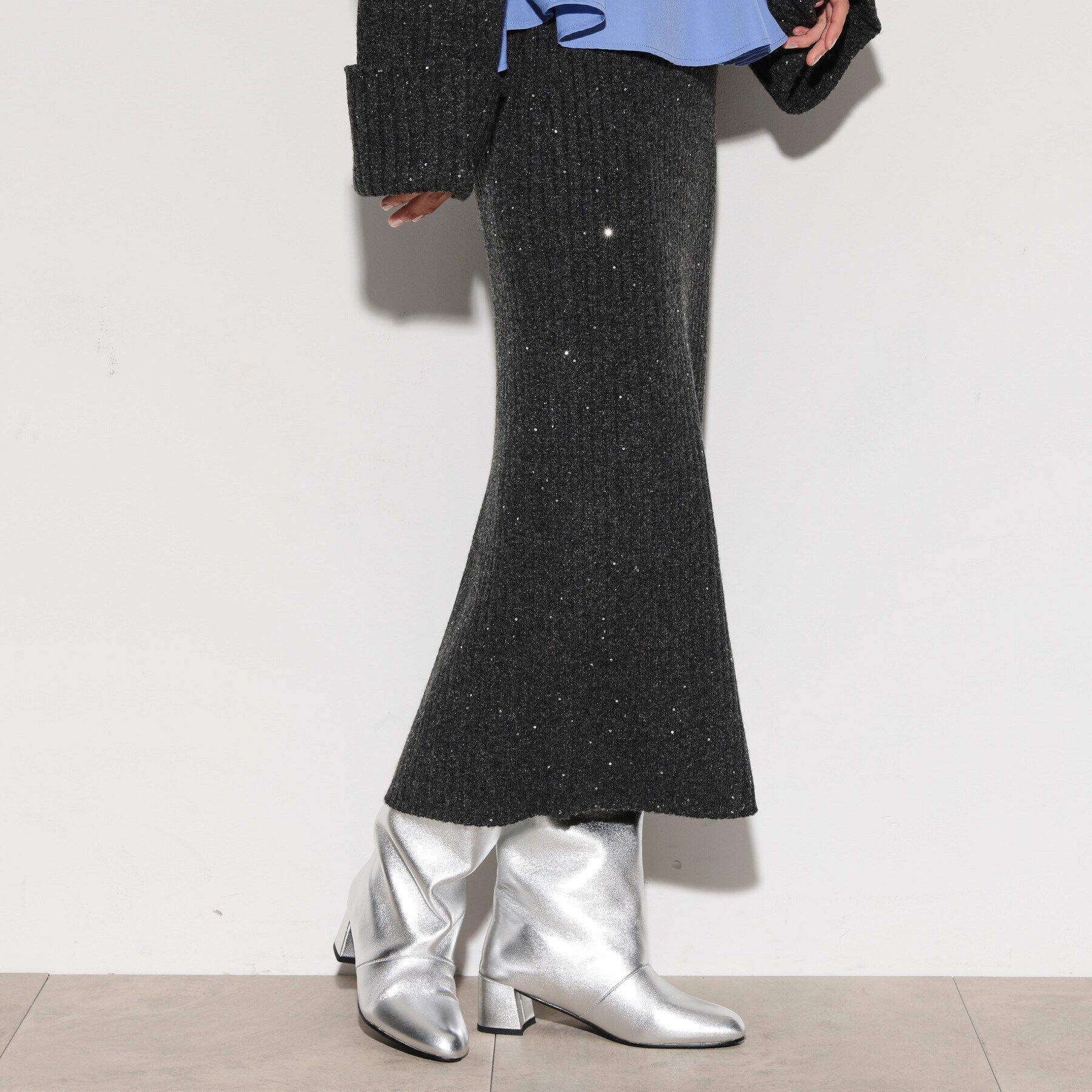 GALLEST「ワイドリブニットスカート」|スカート|