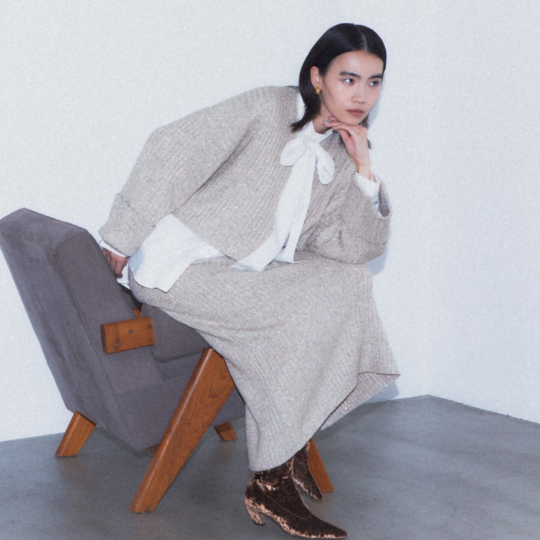 GALLEST「ワイドリブニットスカート」|スカート|