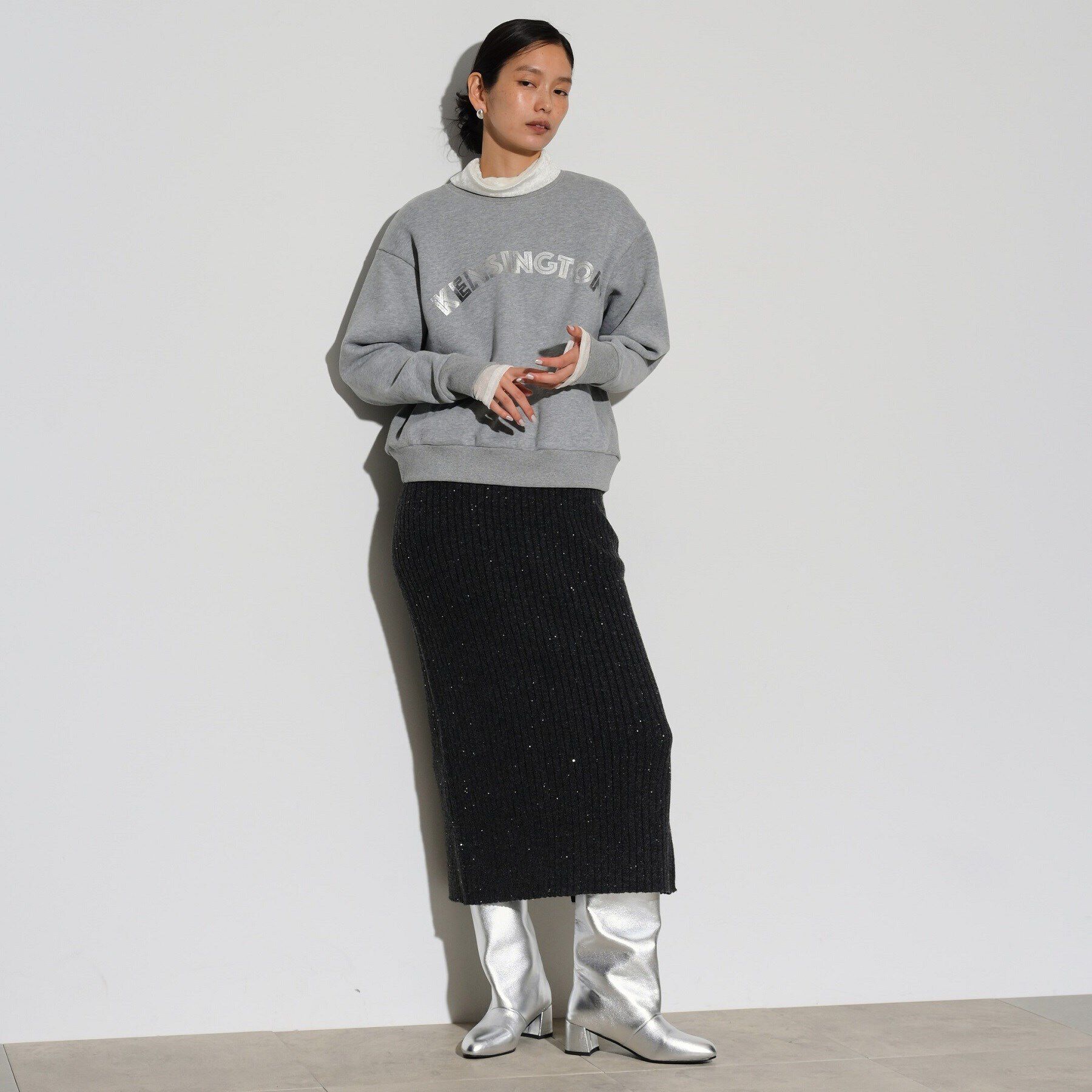 GALLEST「ワイドリブニットスカート」|スカート|