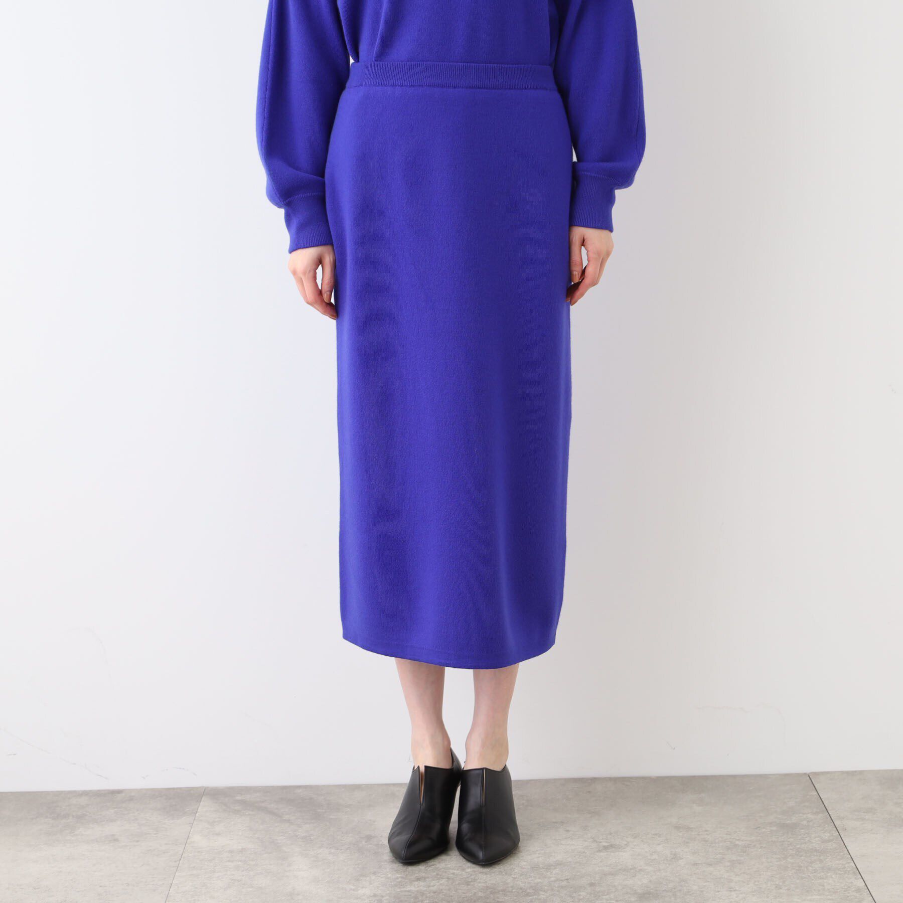 INDIVI「【SETUP可能】スウェットライクナローニットスカート」|スカート|