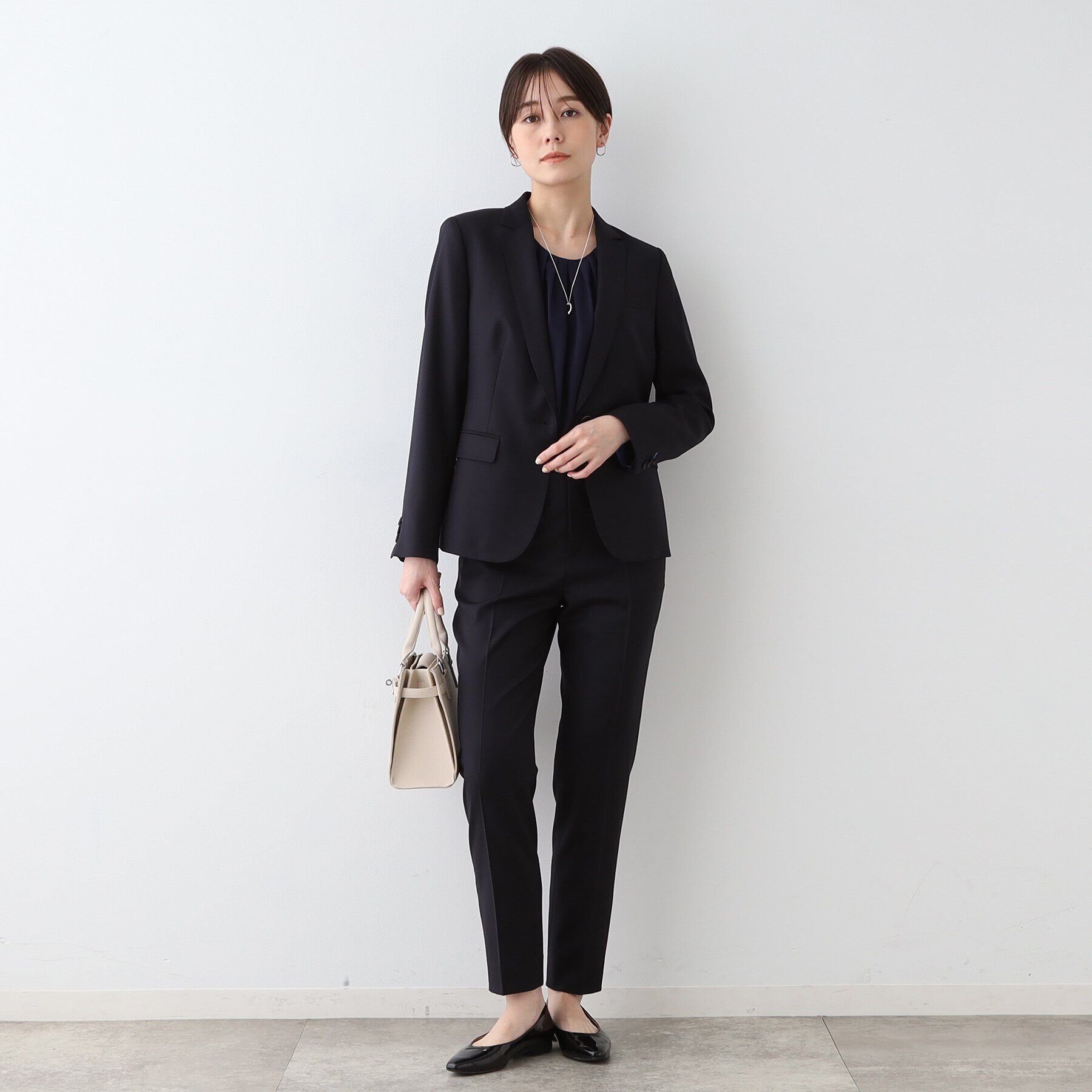 INDIVI「【日本製／インポート素材】ウールストレッチ テーラードカラージャケット」|スーツ|