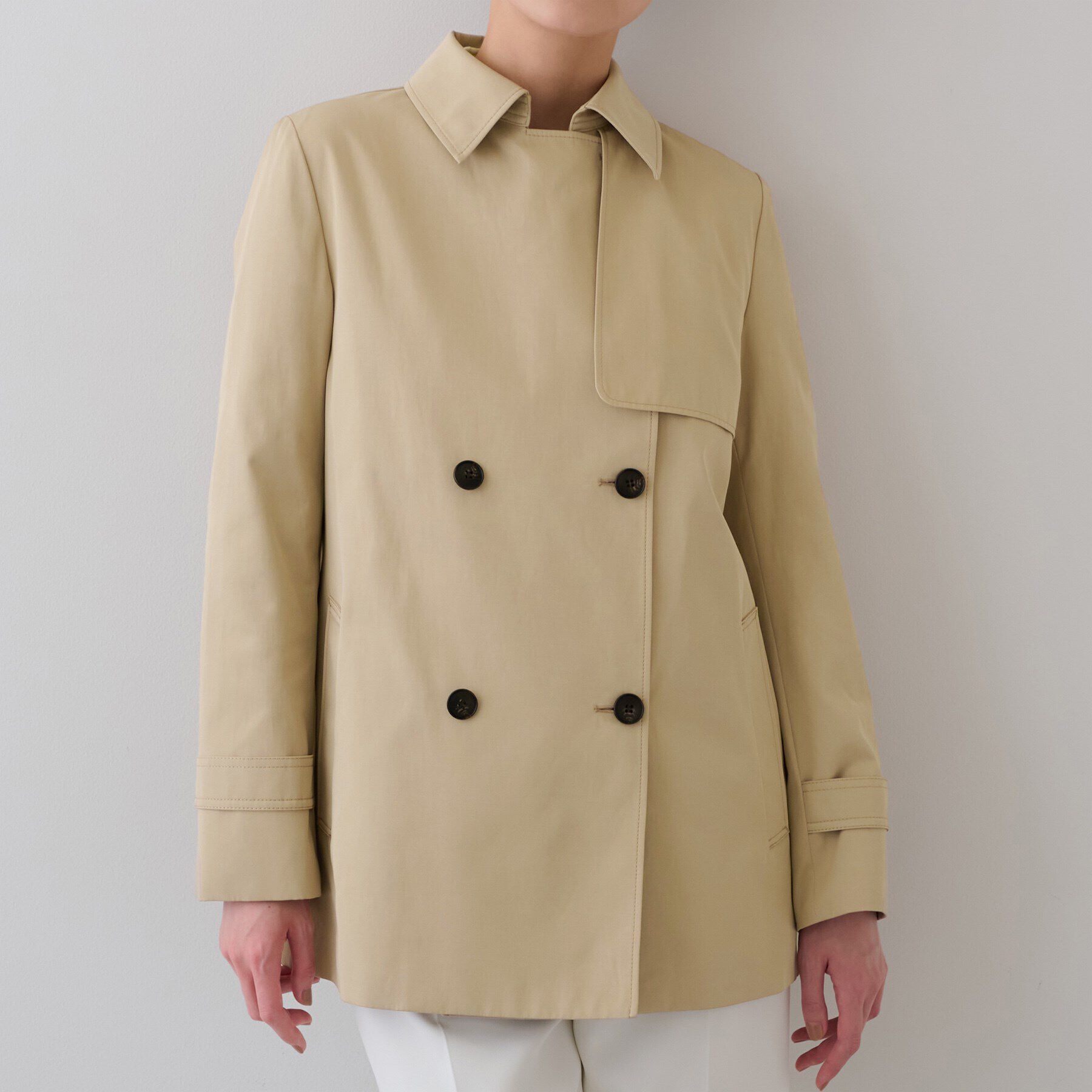 INDIVI「【撥水／UVケア】ミドル丈トレンチコート」|トレンチコート|