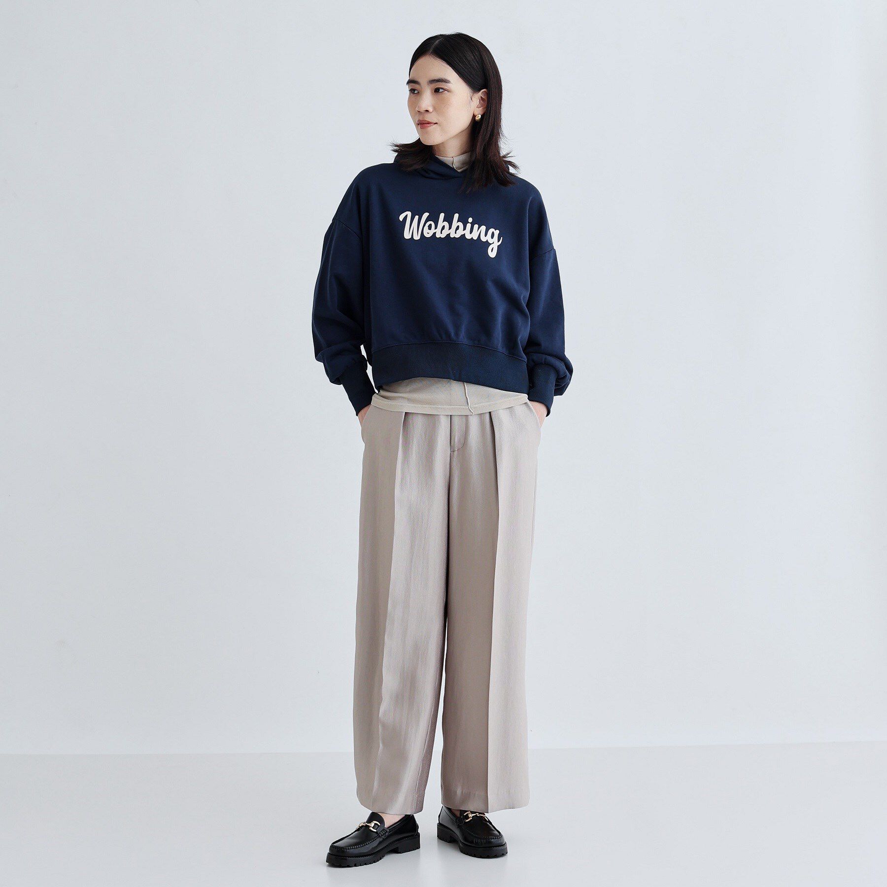 GALLEST「ドロップショルダーロゴ裏毛パーカ」|パーカー|