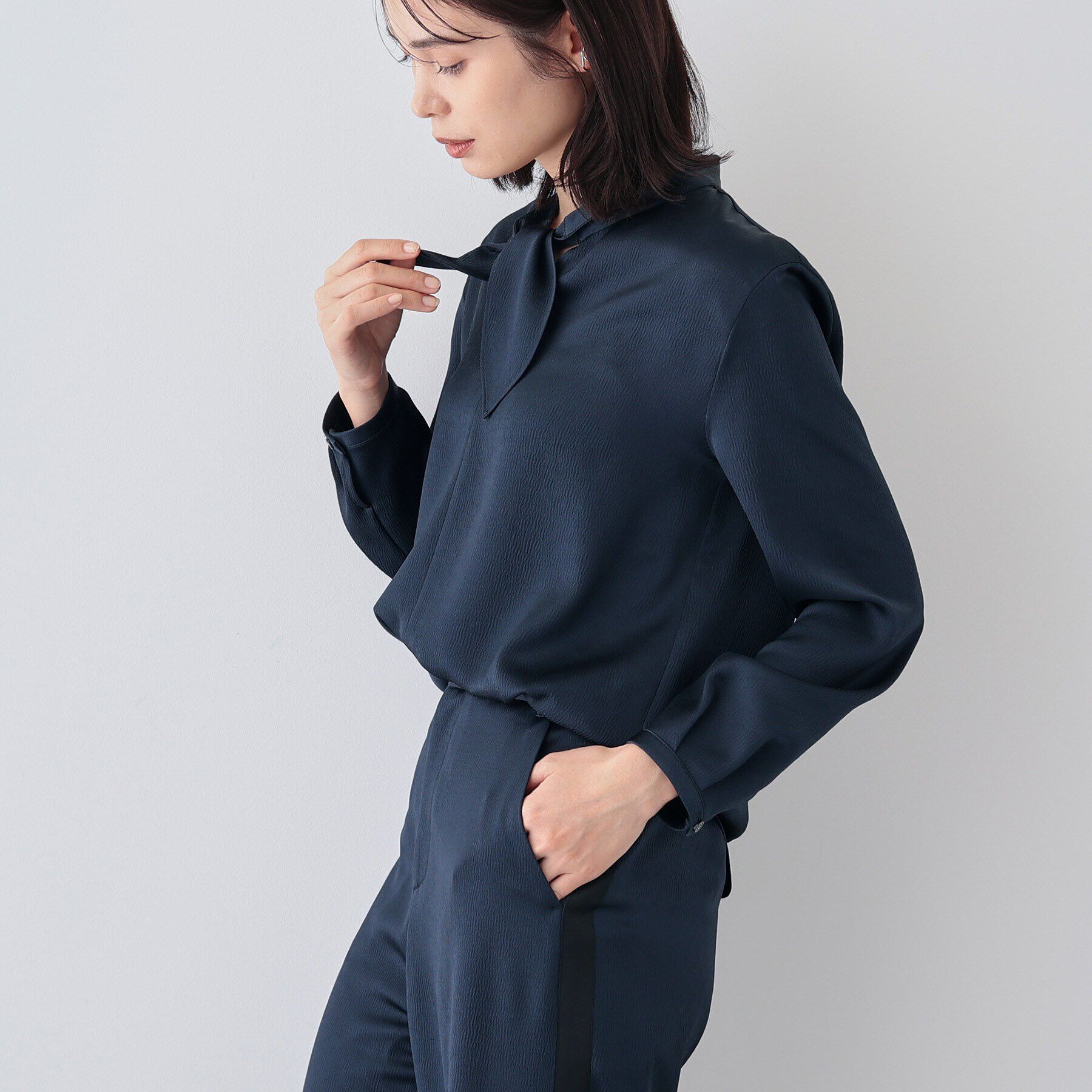 INDIVI「【日本製／SETUP可能】スカーフデザインブラウス」|シャツ・ブラウス|