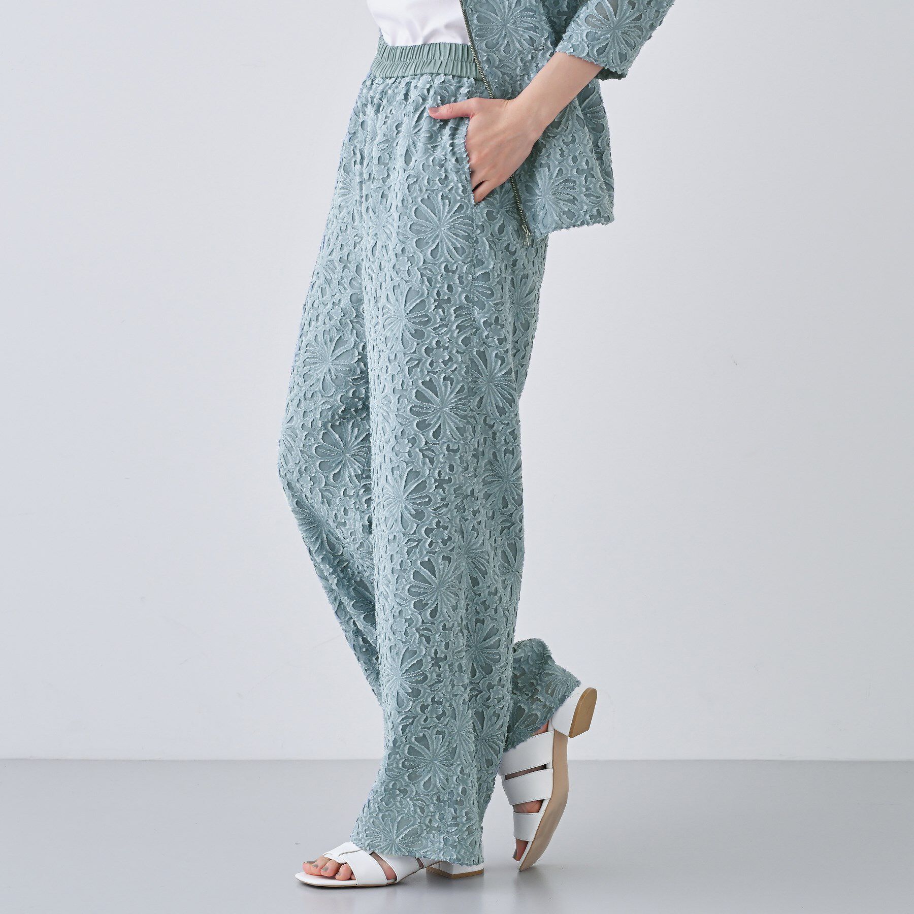 INDIVI「【日本製／SETUP可能】ワイドイージーパンツ」|その他|