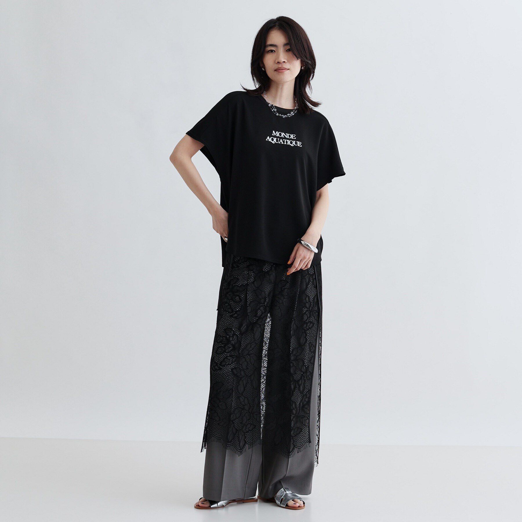 GALLEST「レースチュールオーバースカート」|スカート|