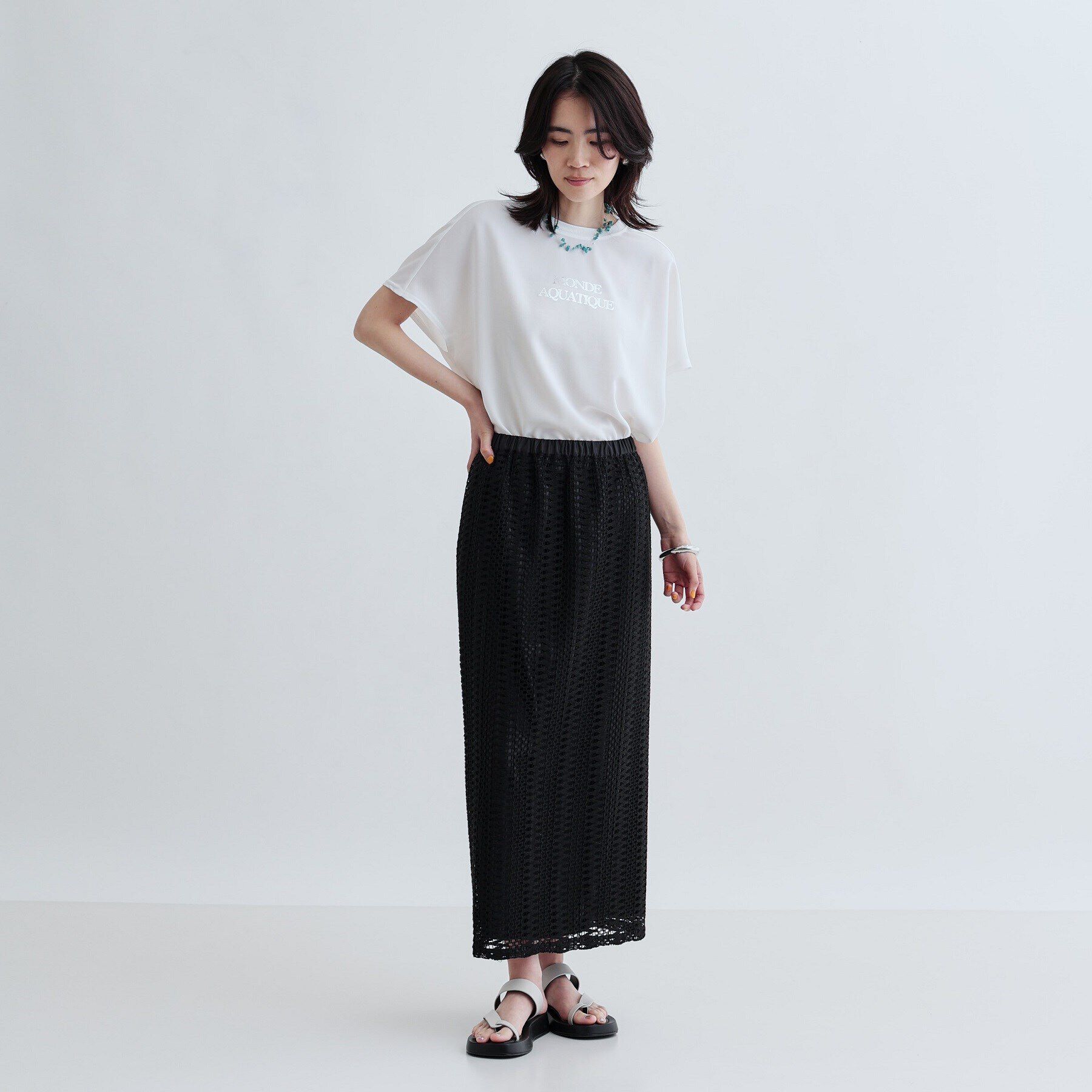 GALLEST「ジョーゼットロゴブラウスTシャツ」|シャツ・ブラウス|