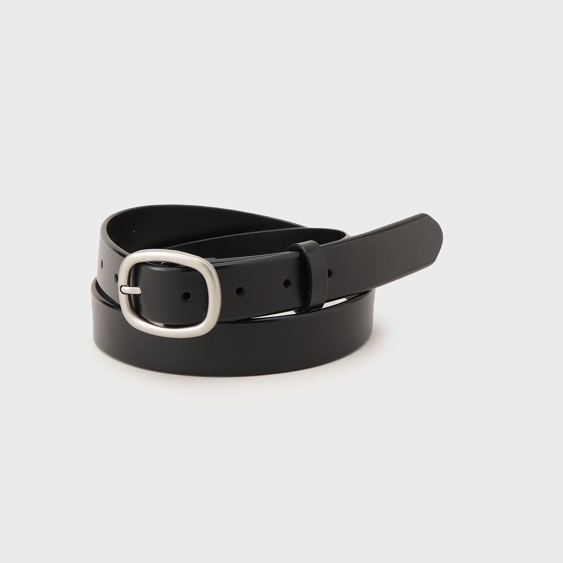 GALLEST「レザーナローベルト」|ベルト|ブラック(019)