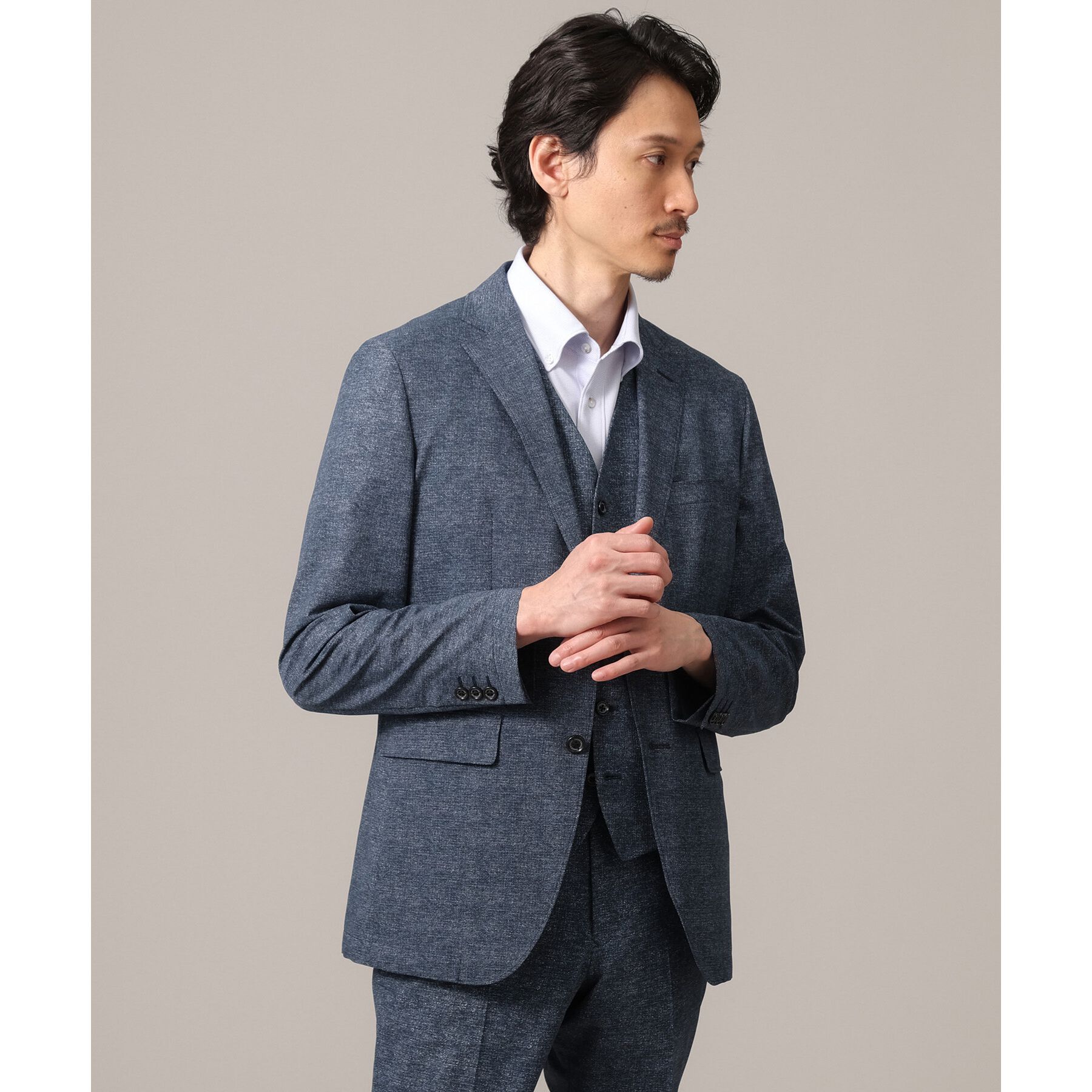 TAKEO KIKUCHI「【抗菌防臭】COOL DOTS（R）ドビープリント ジャケット」|テーラードジャケット|