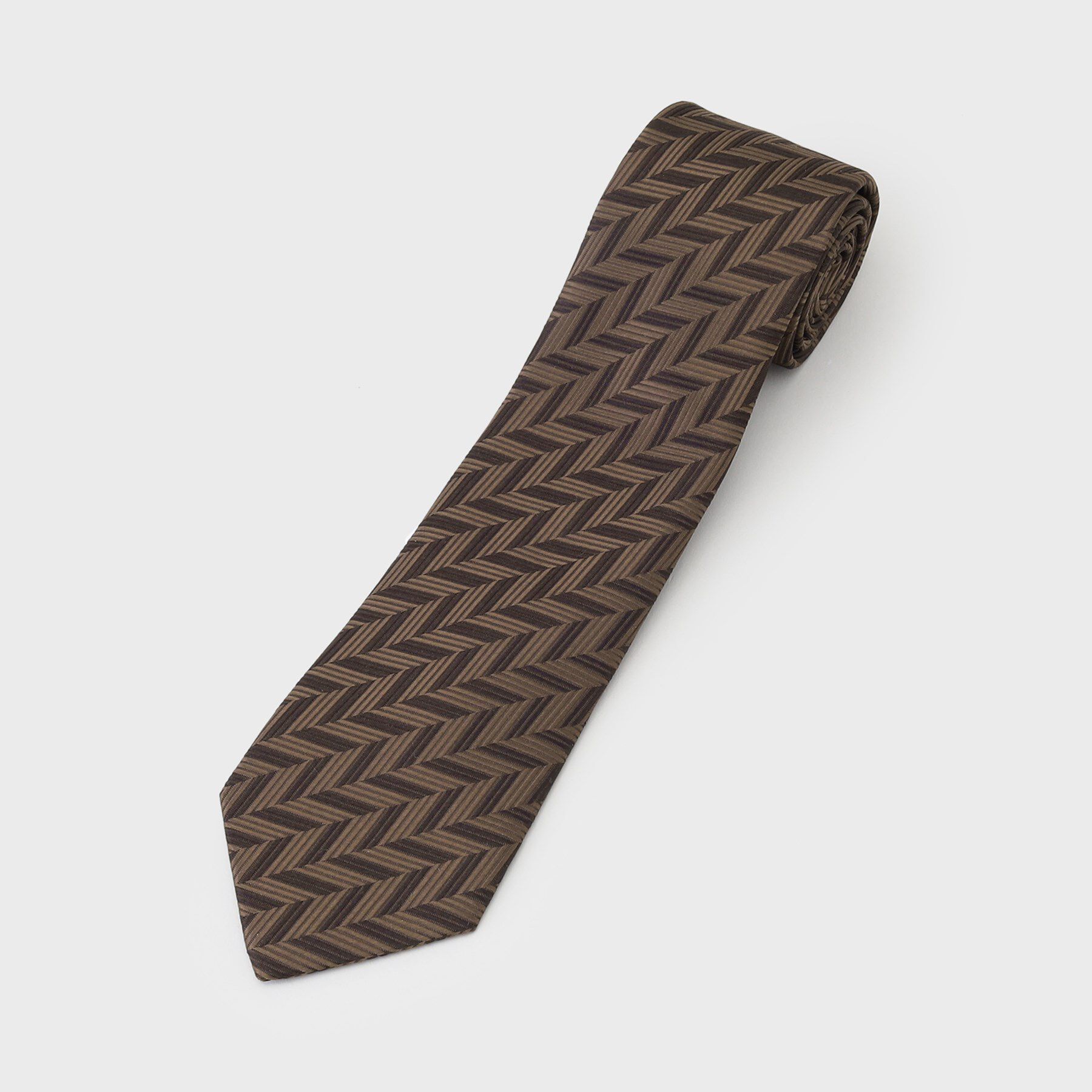 TAKEO KIKUCHI「【Made in JAPAN】矢絣（やがすり）シルクネクタイ」|ネクタイ・蝶ネクタイ|ブラウン(043)