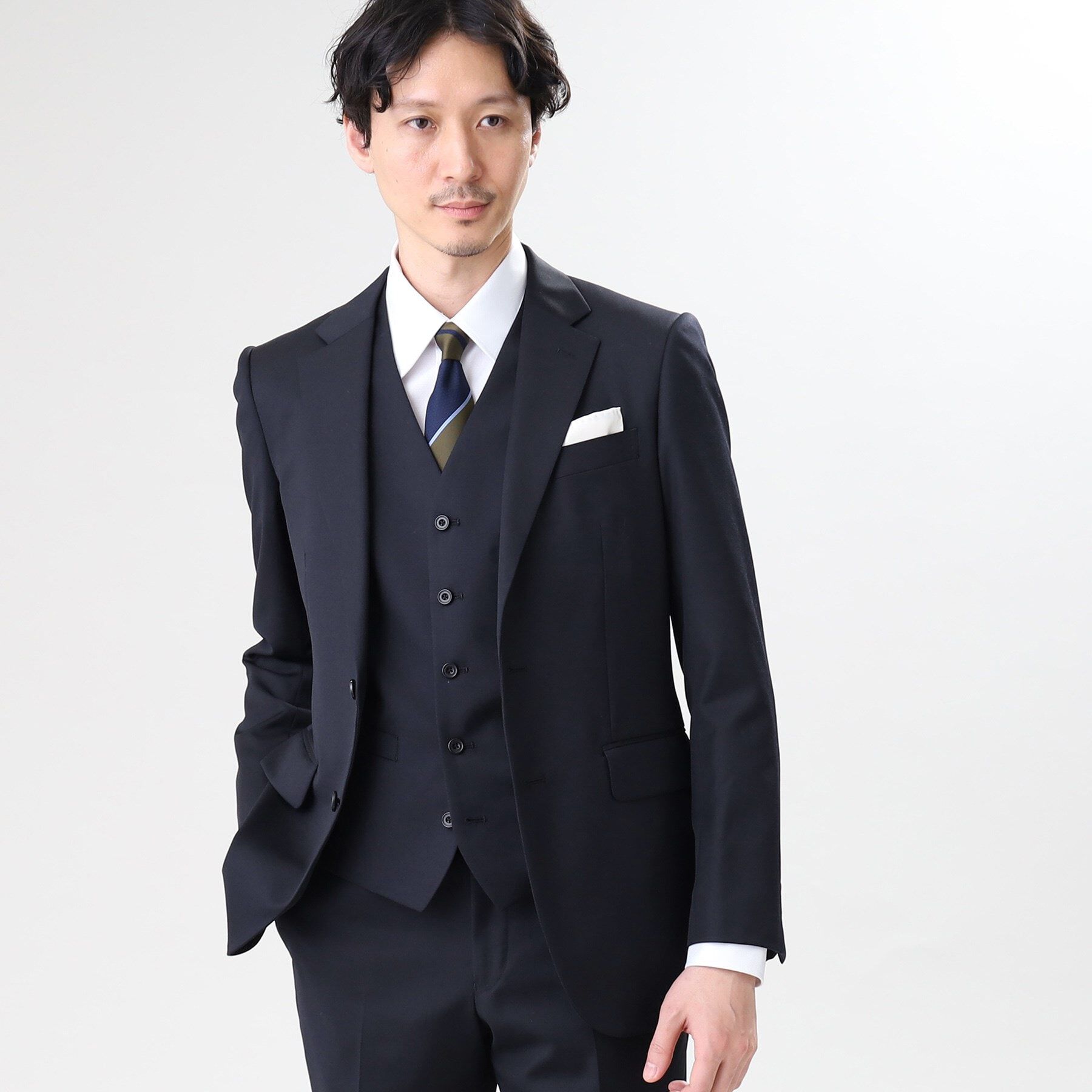 TAKEO KIKUCHI「【冠婚葬祭/3ピース対応】サージ ベスト」|スーツ|