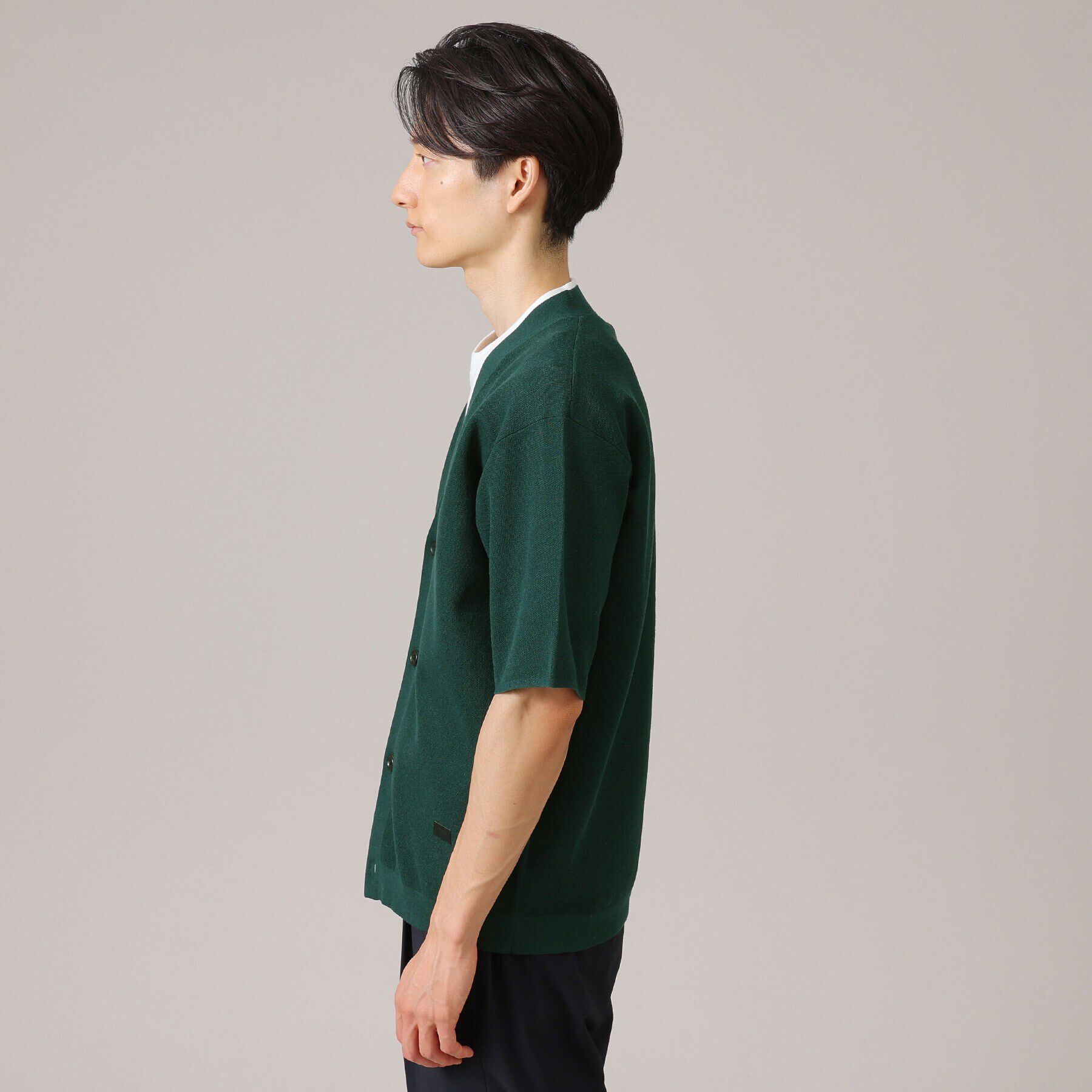 TAKEO KIKUCHI「5分袖 半袖 カーディガン」|カーディガン|