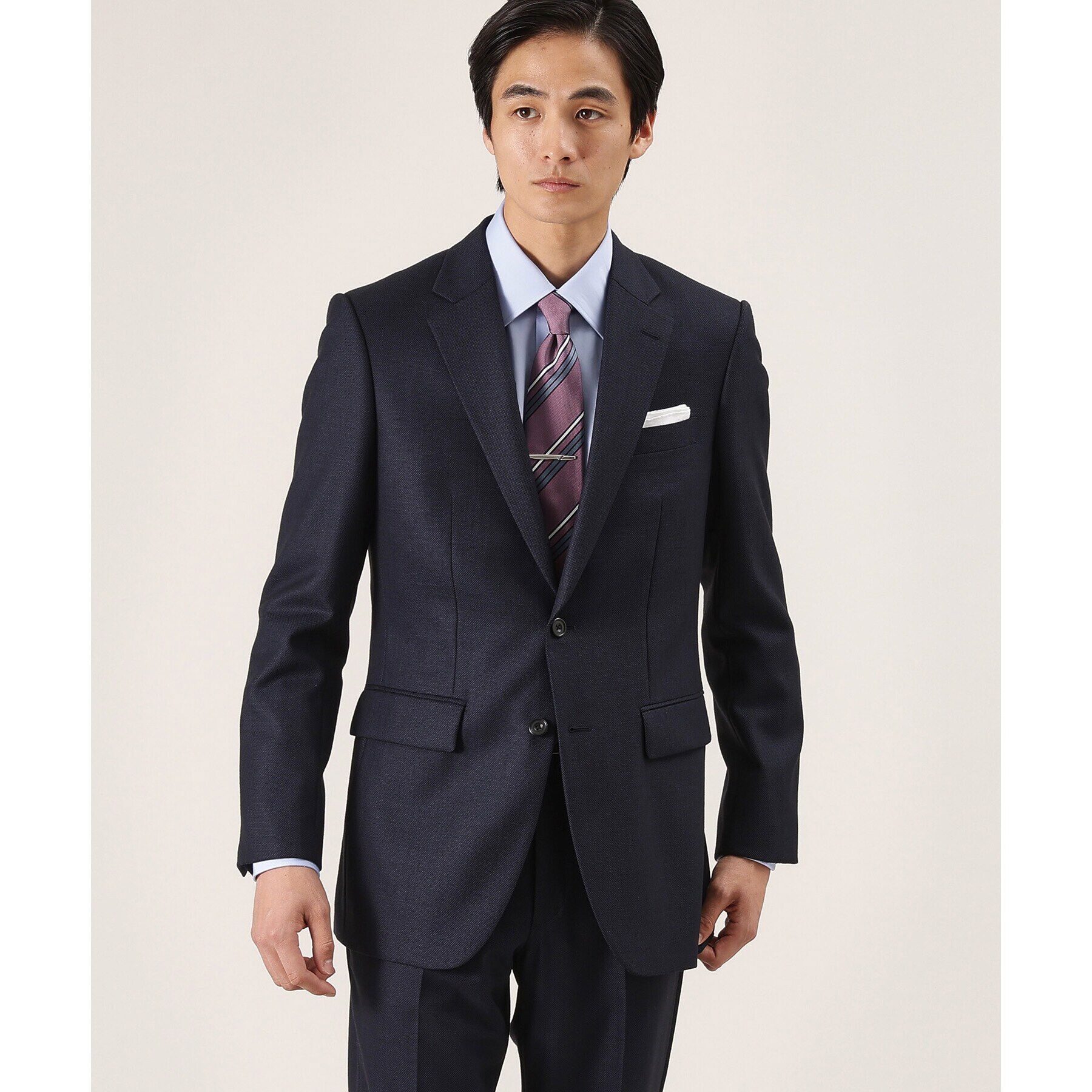 TAKEO KIKUCHI「【3ピース対応】バーズアイ スーツ」|スーツ|ネイビー(094)