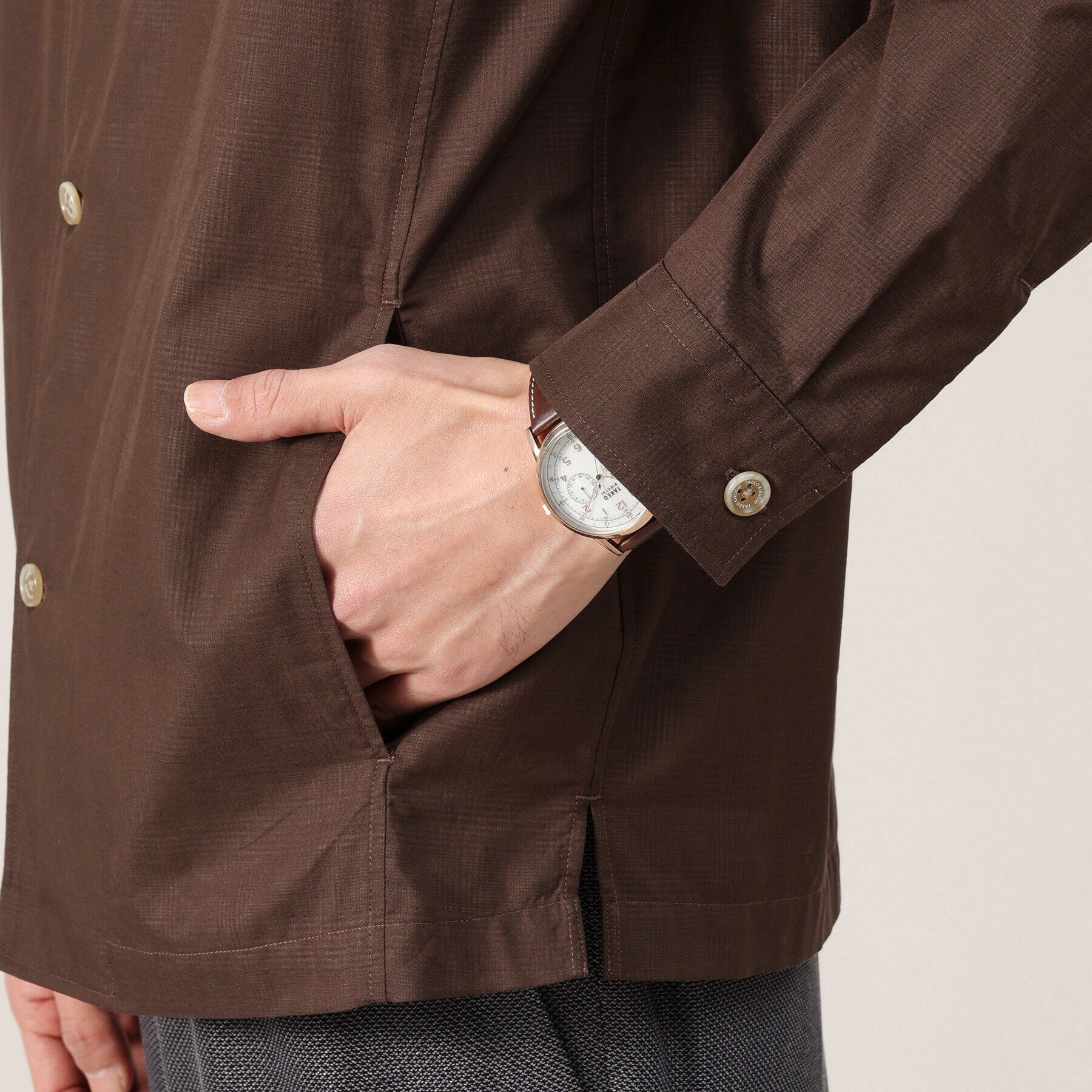 TAKEO KIKUCHI「【羽織】ダブルフェイス シャツ 羽織り」|シャツ・ブラウス|