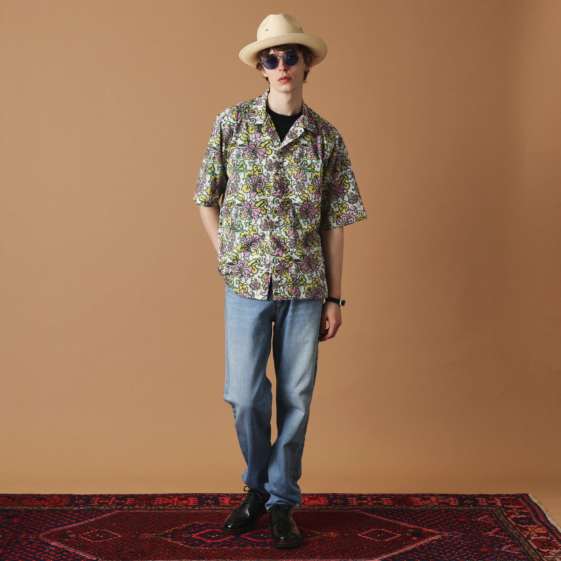 40CARATS&525「【Sサイズ～】フラワープリント半袖シャツ」|シャツ・ブラウス|