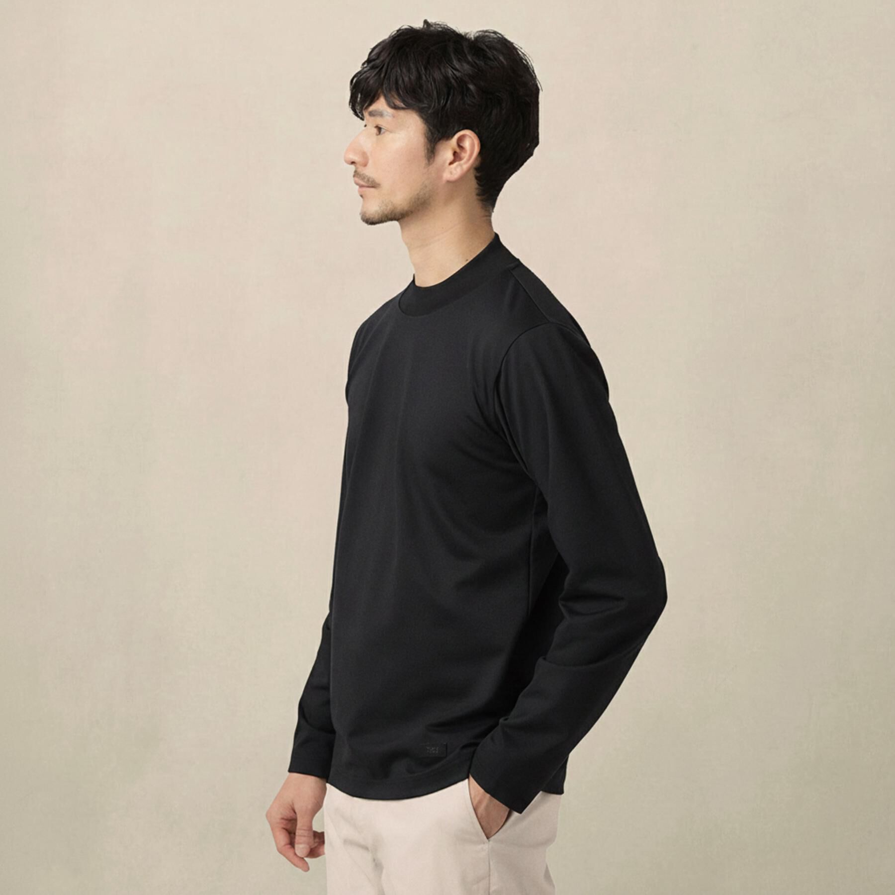 TAKEO KIKUCHI「ハイゲージ モクロディ モックネック」|Tシャツ・カットソー|ブラック(019)