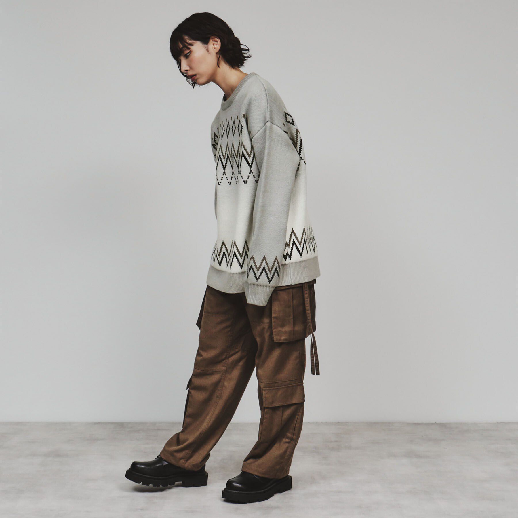 tk.TAKEO KIKUCHI「グラデダイフェアアイルニット」|ニット・セーター|