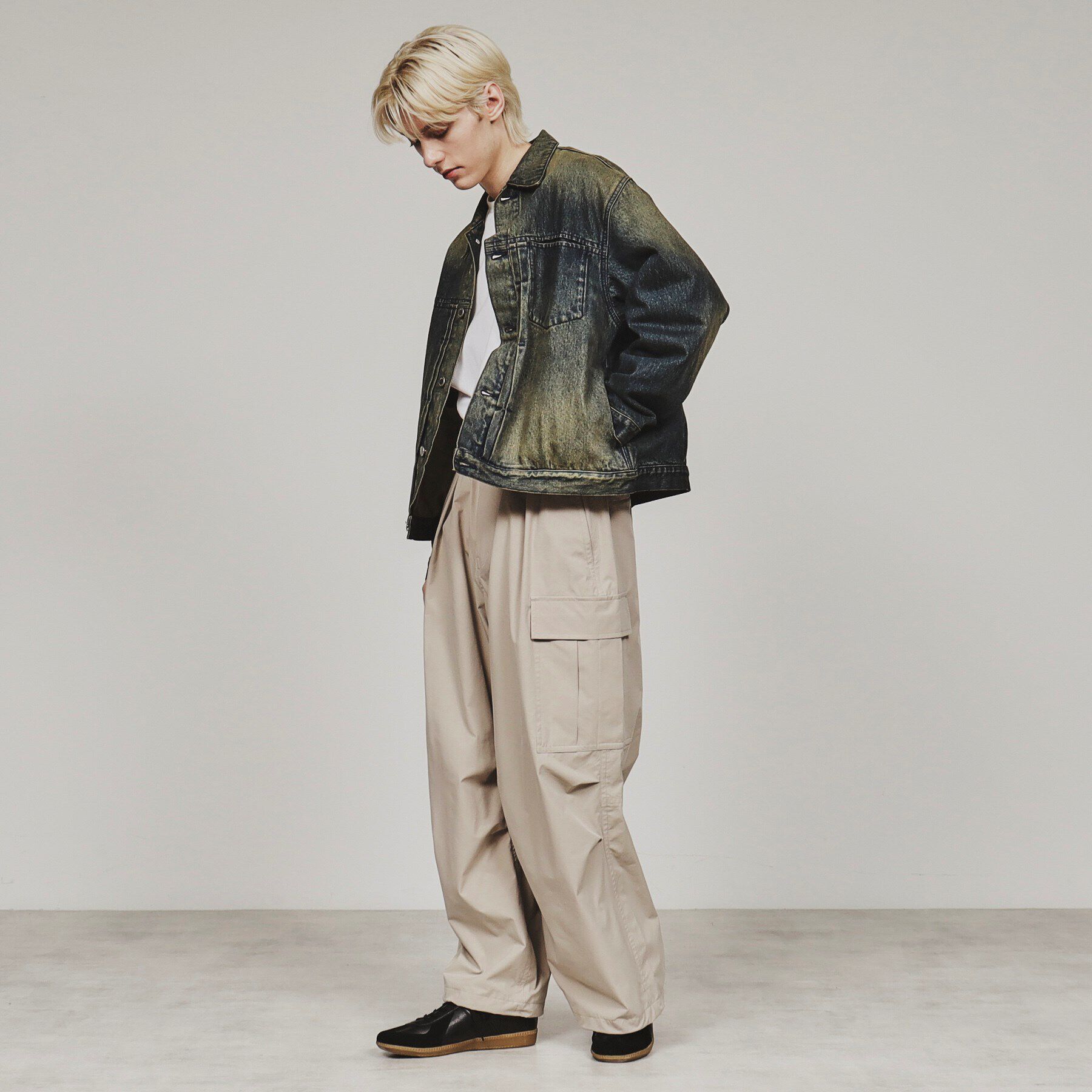 tk.TAKEO KIKUCHI「ウォッシュドカラーデニムブルゾン」|デニムジャケット|