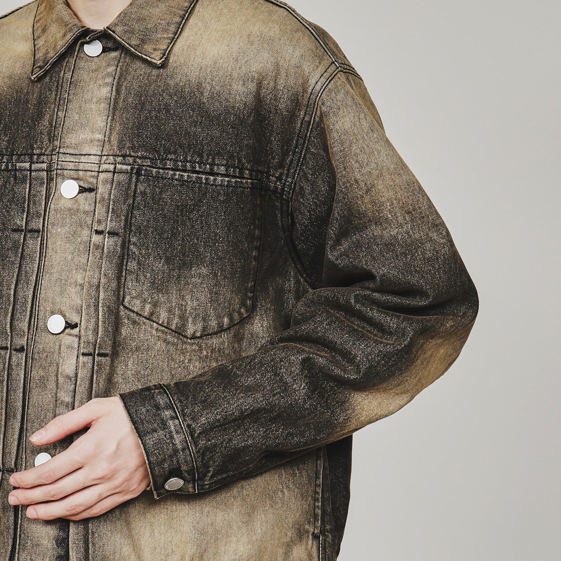 tk.TAKEO KIKUCHI「ウォッシュドカラーデニムブルゾン」|デニムジャケット|