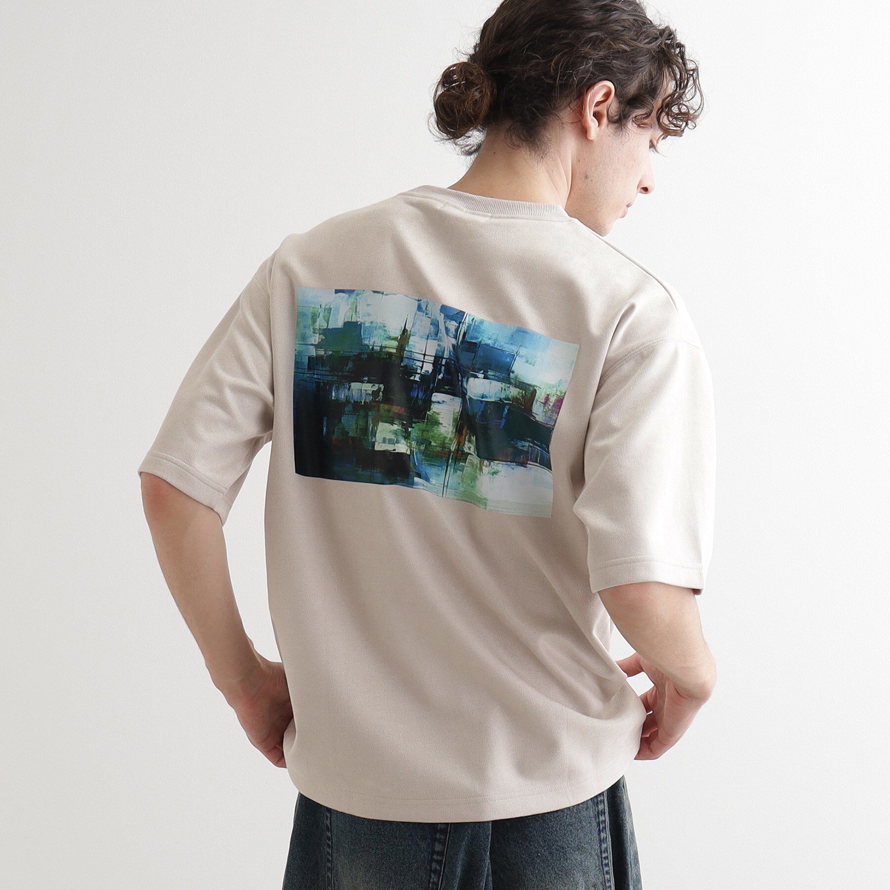 tk.TAKEO KIKUCHI「サマースウェード アブストカットソー」|Tシャツ・カットソー|ライトグレー(011