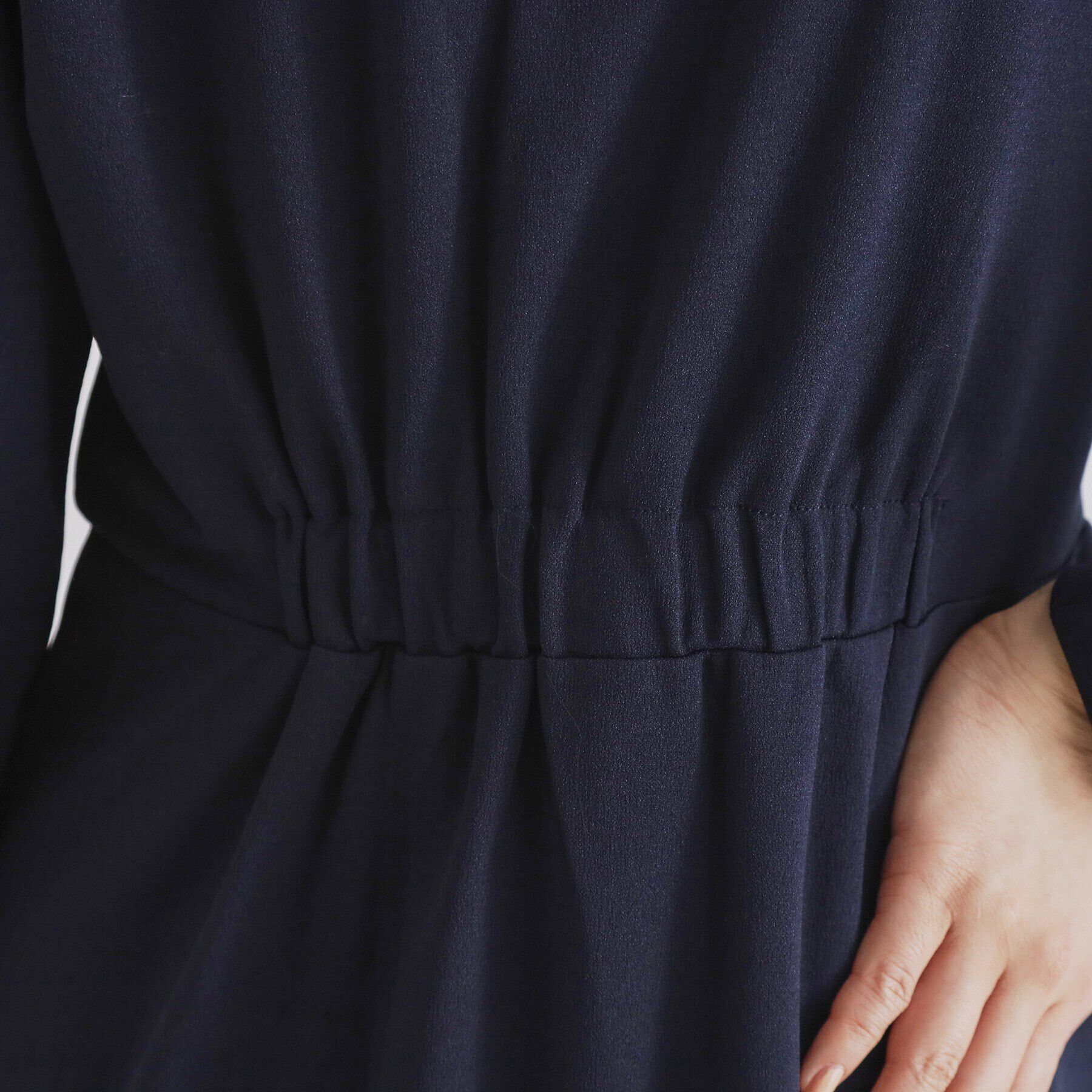 index「ストレッチボウタイワンピース【洗濯機洗い可】」|ワンピース|