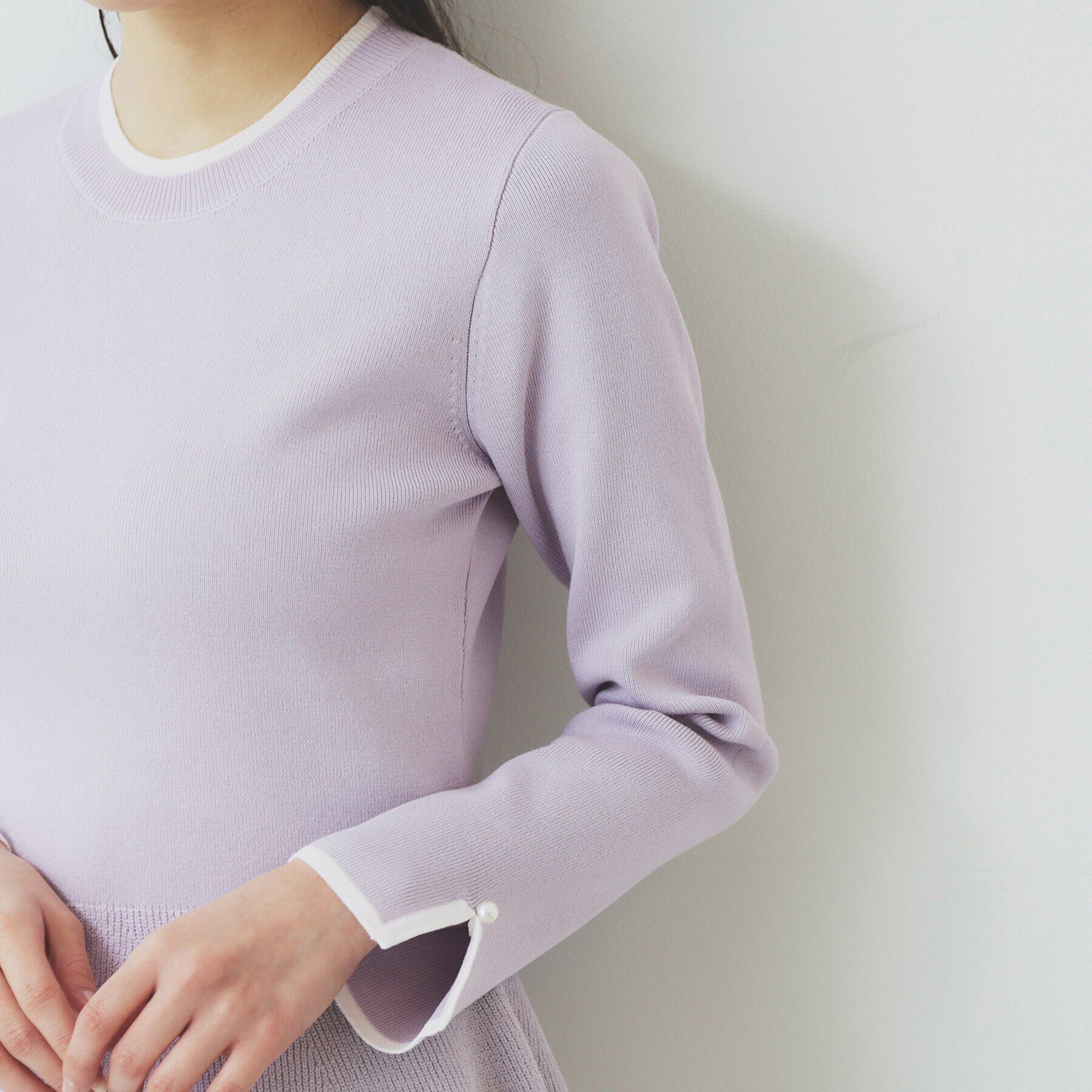 index「バイカラーペプラムニット【洗濯機洗い可】」|ニット・セーター|