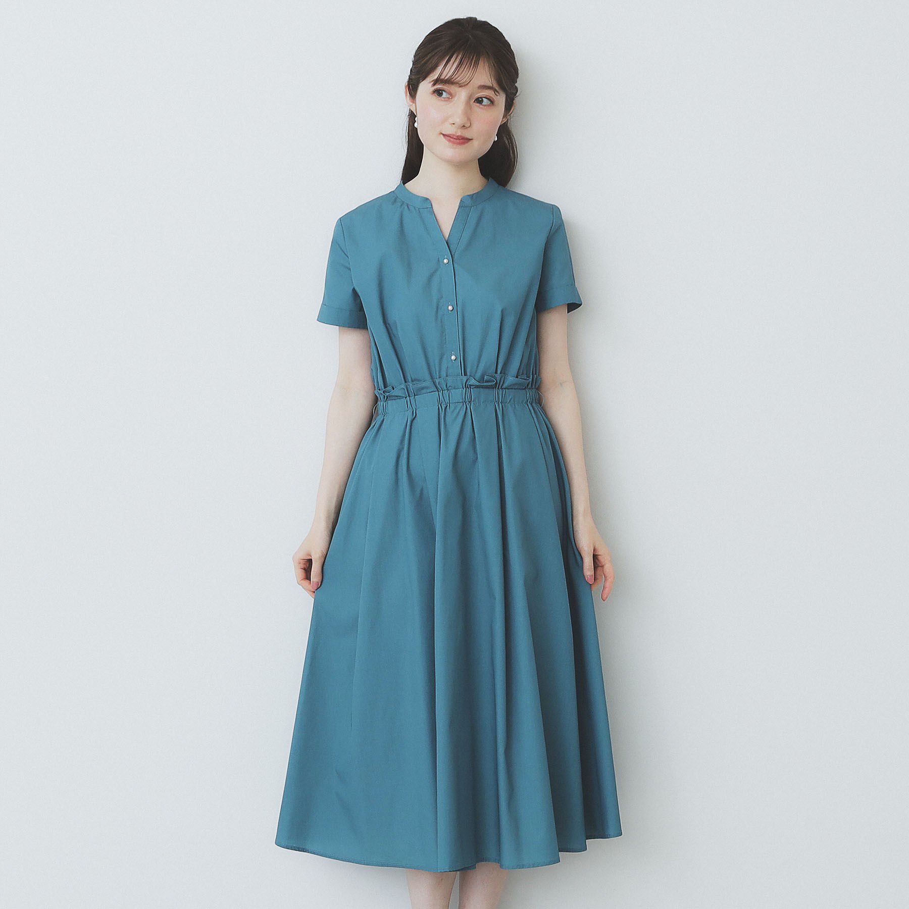 index「《andGIRL掲載》タックフレアワンピース【洗濯機洗い可/イージーアイロン】」|ワンピース|