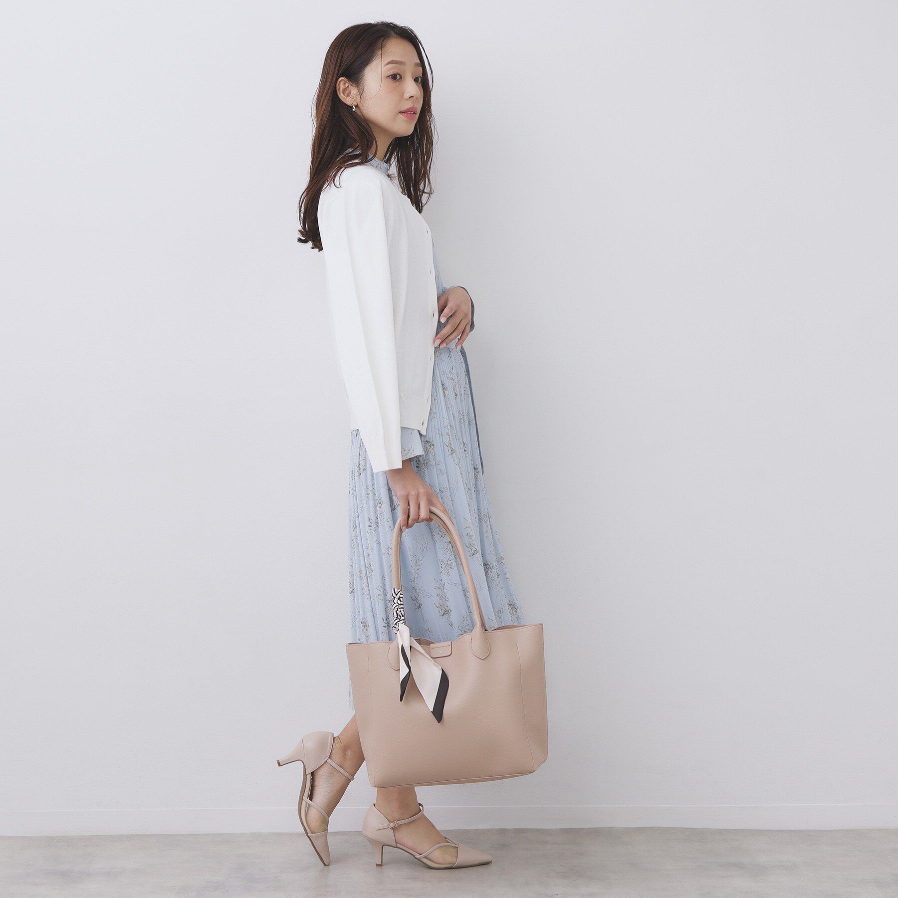 index「ストライプスカーフ付きトートバッグ【A4サイズ】」|トートバッグ|