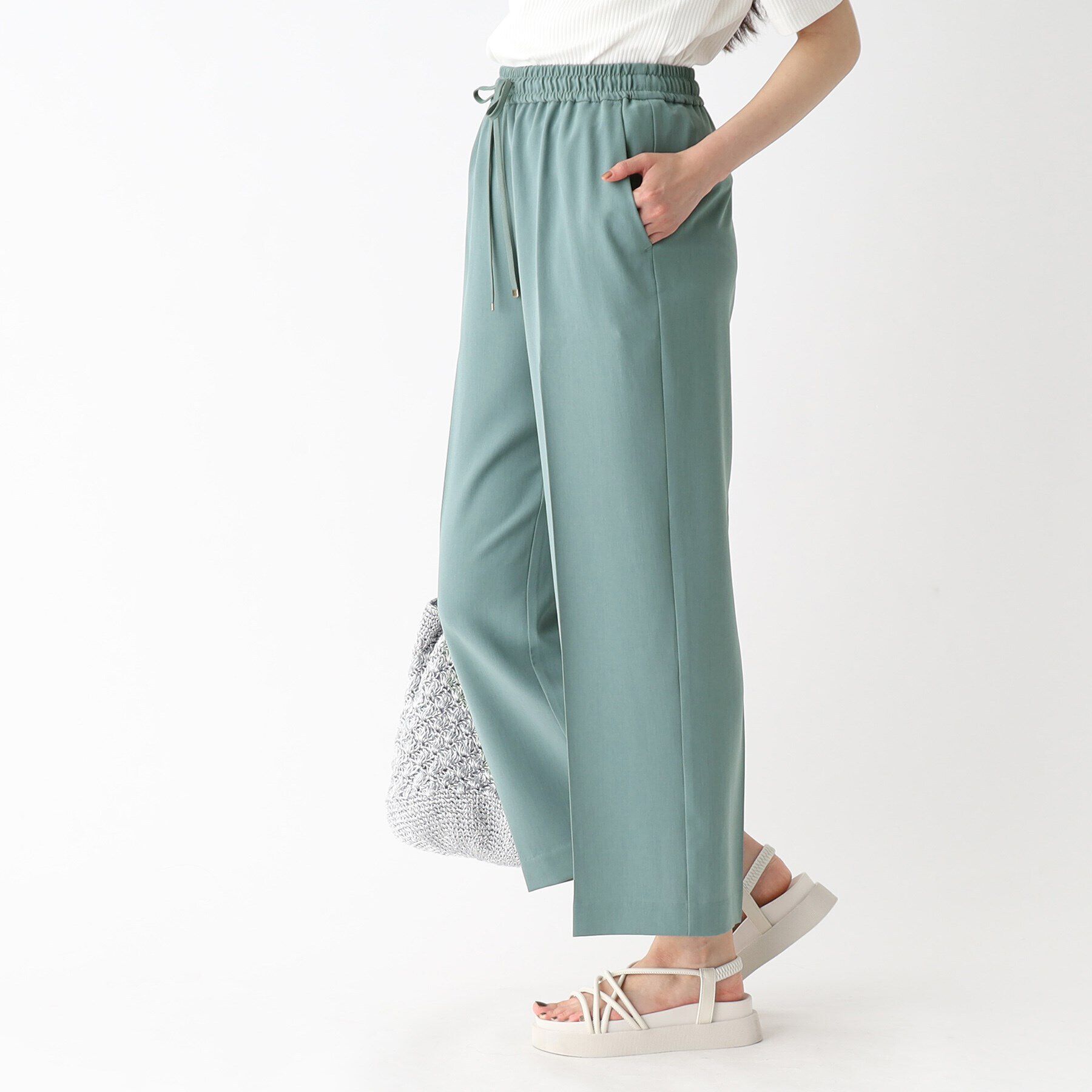 OPAQUE.CLIP「《トールサイズ有》セットアップ対応 イージーワイドパンツ【洗濯機洗い可/イージーケア/ストレッチ】」|その他|