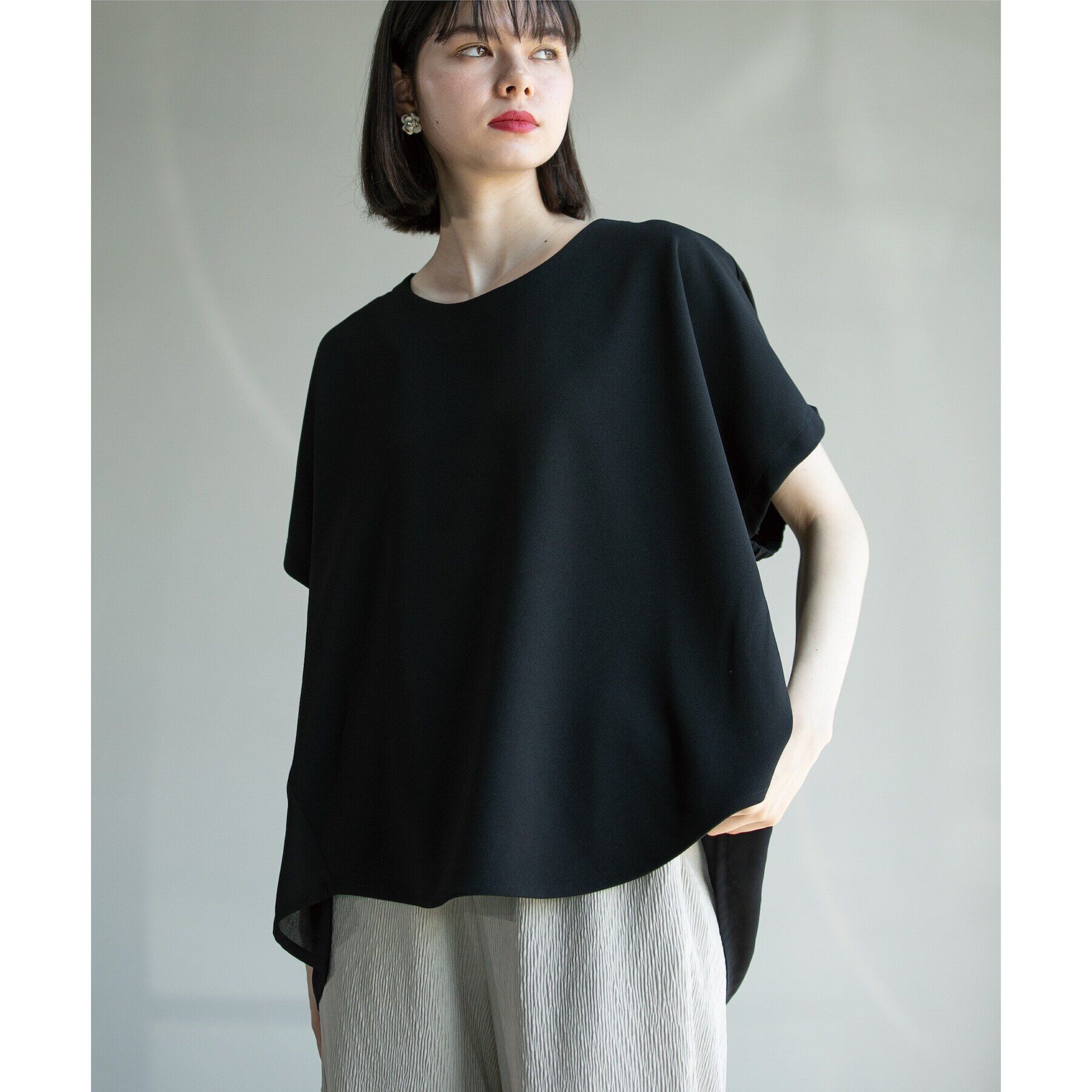 OPAQUE.CLIP「UV ドッキングドルマントップス【洗濯機洗い可】」|Tシャツ・カットソー|