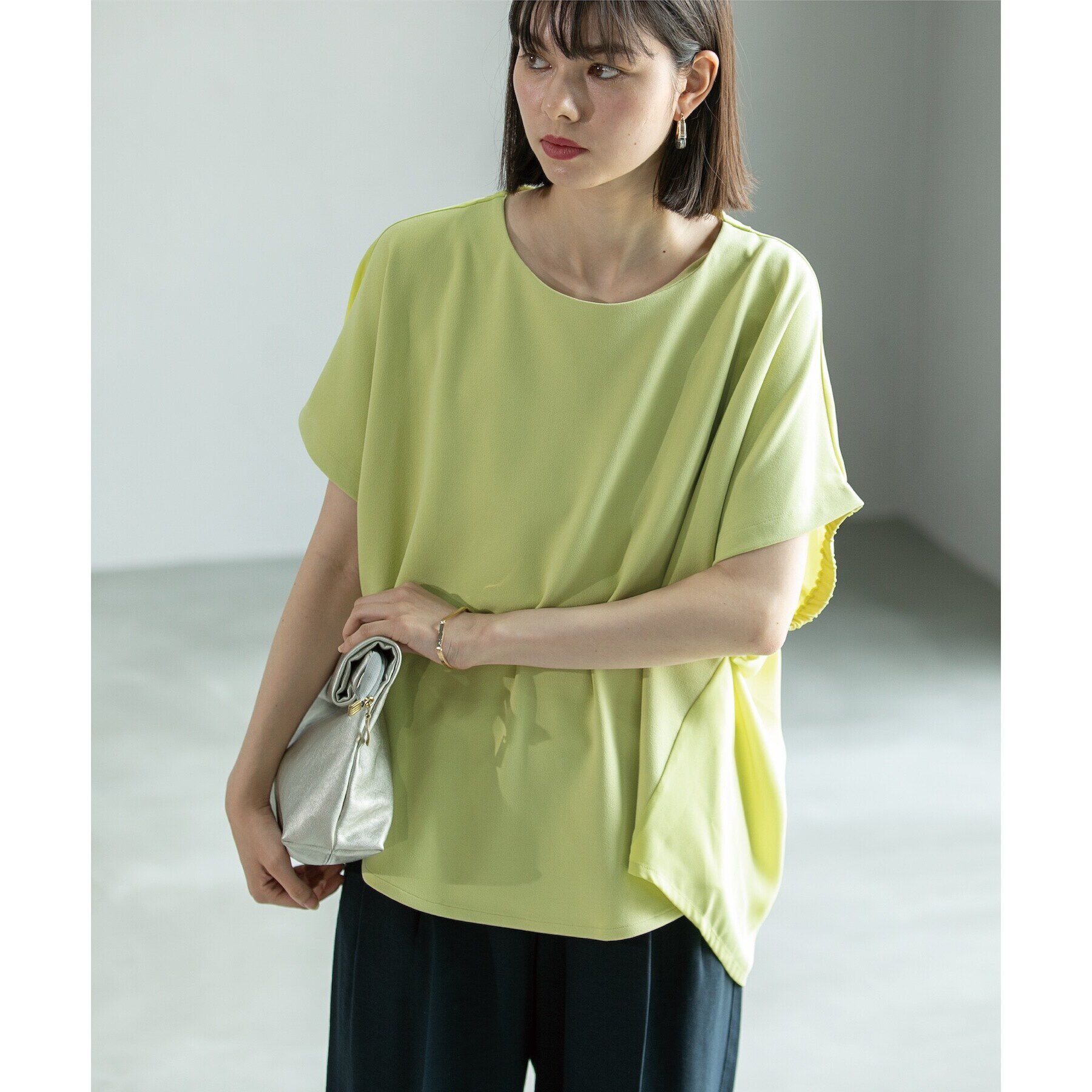 OPAQUE.CLIP「UV ドッキングドルマントップス【洗濯機洗い可】」|Tシャツ・カットソー|グリーン(025)