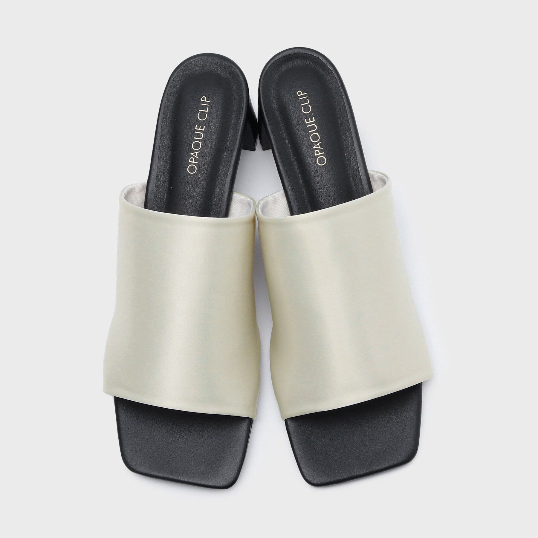 OPAQUE.CLIP「ストレッチサテンミュールサンダル」|サンダル|