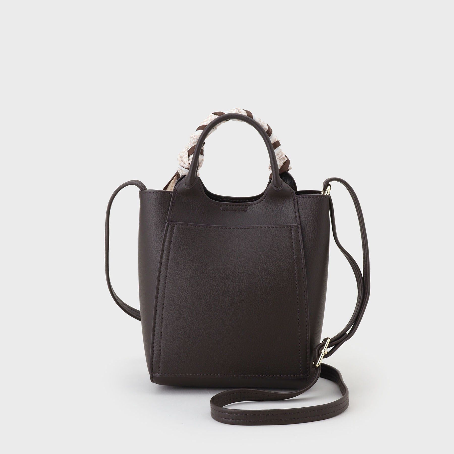 OPAQUE.CLIP「長さ調整可能！千鳥柄スカーフ付き合皮ミニショルダーバッグ」|ショルダー・メッセンジャー|