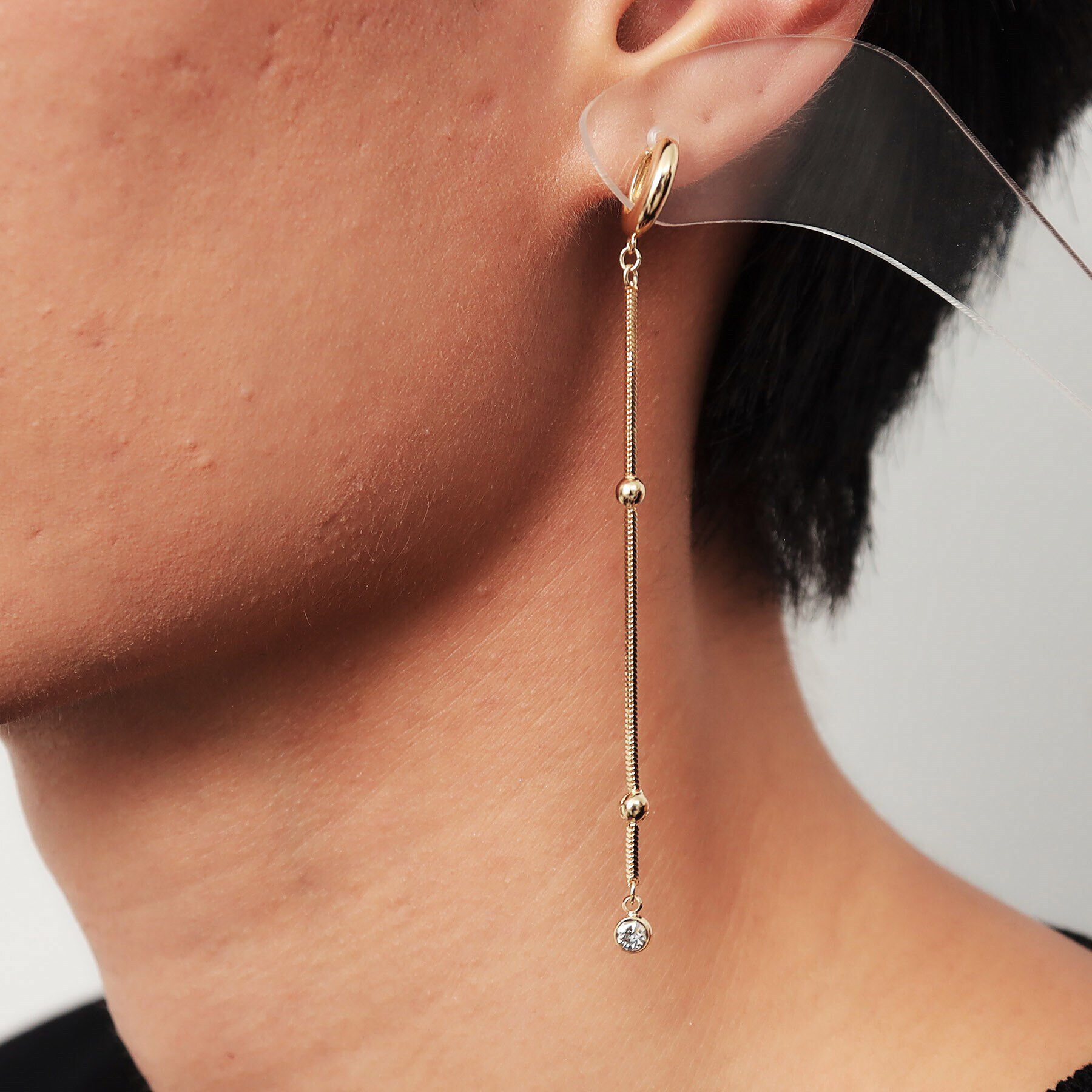 OPAQUE.CLIP「スネークビジューロングピアス」|ピアス|