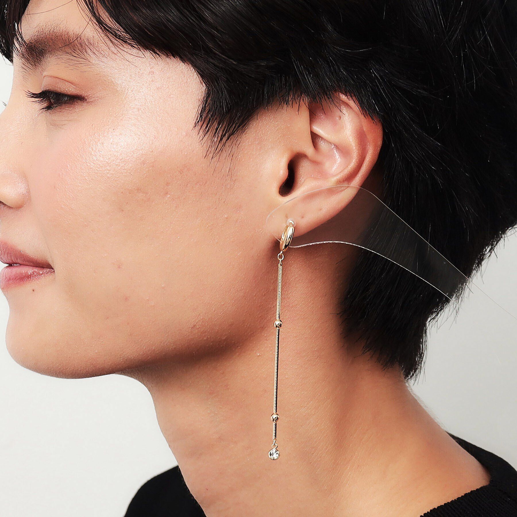 OPAQUE.CLIP「スネークビジューロングピアス」|ピアス|