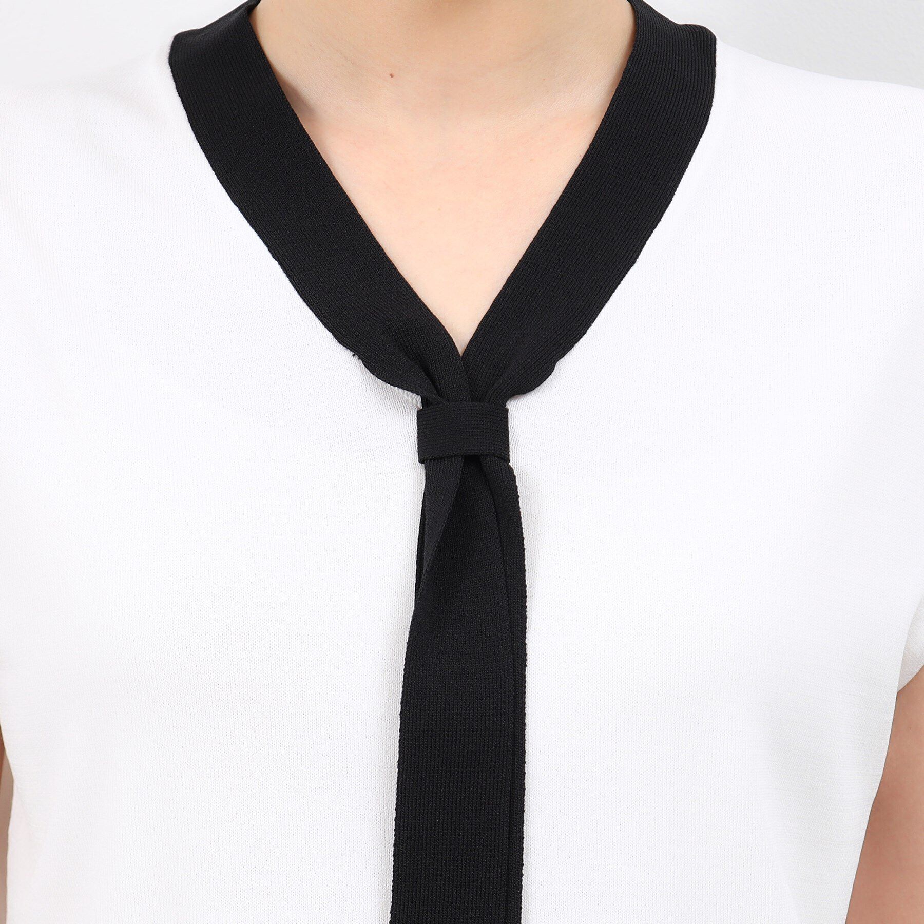 OPAQUE.CLIP「《美人百花掲載》クールタッチボウタイニット【接触冷感/UVケア/洗濯機洗い可】」|ニット・セーター|