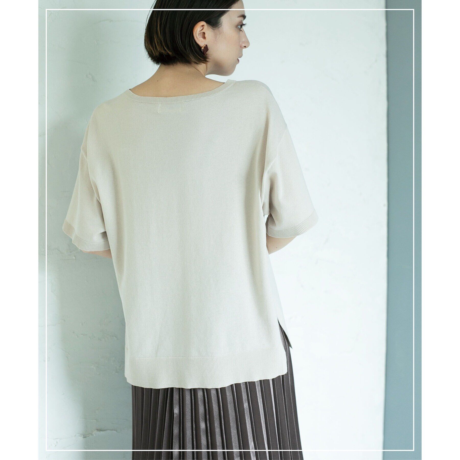 OPAQUE.CLIP「UV コットンリラクシーニット【洗濯機洗い可】」|ニット・セーター|