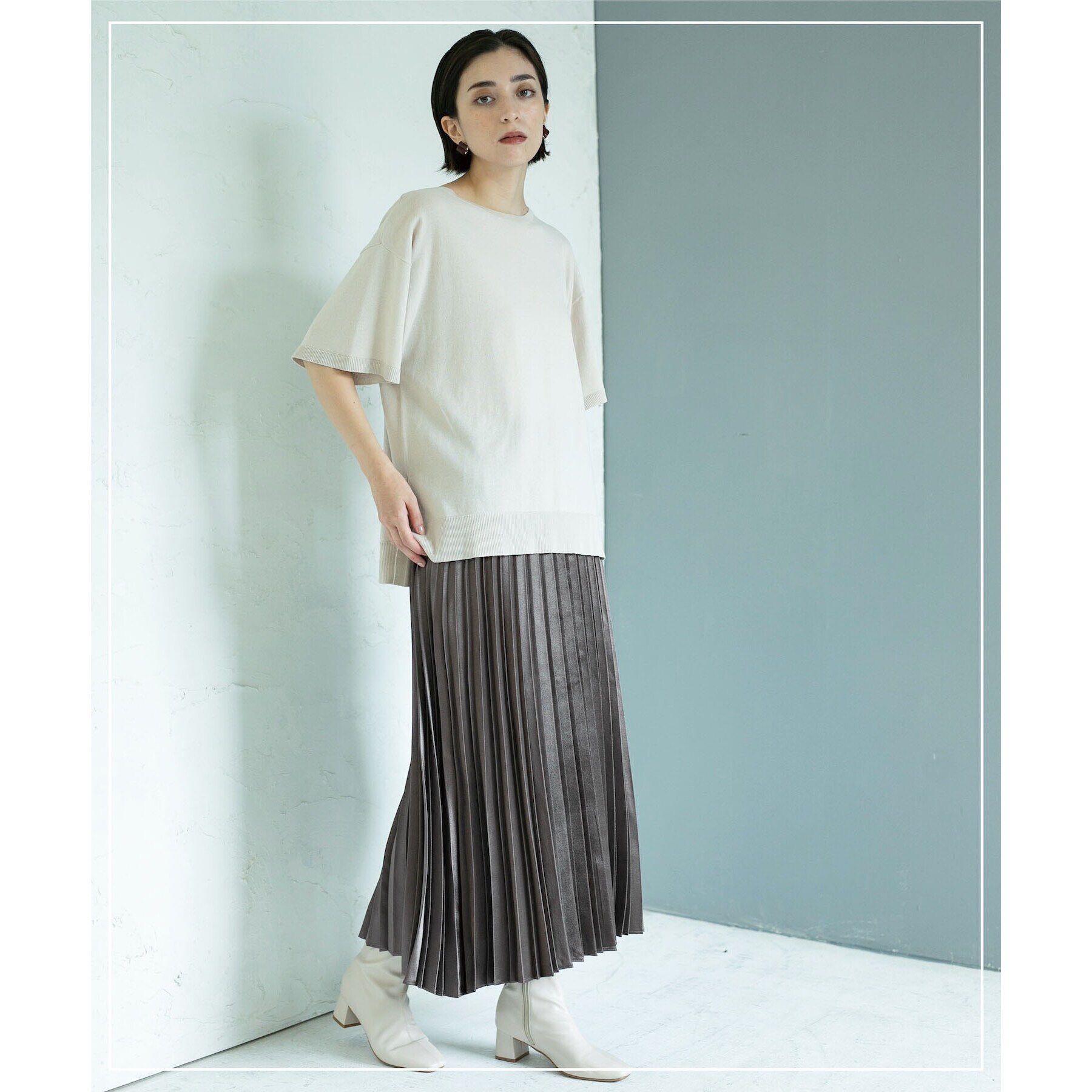 OPAQUE.CLIP「UV コットンリラクシーニット【洗濯機洗い可】」|ニット・セーター|