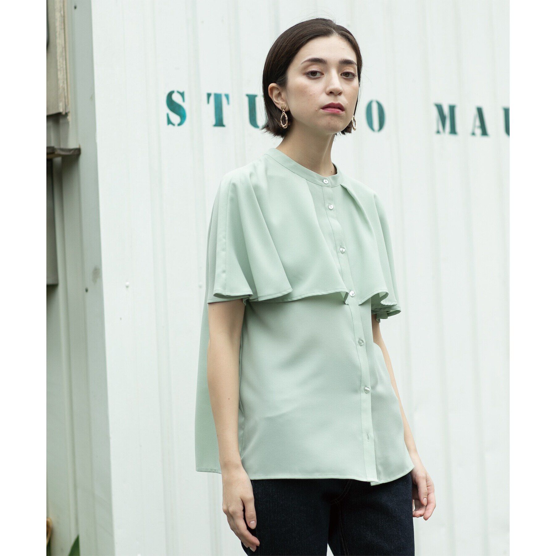 OPAQUE.CLIP「ケープ風ブラウス【洗濯機洗い可】」|シャツ・ブラウス|