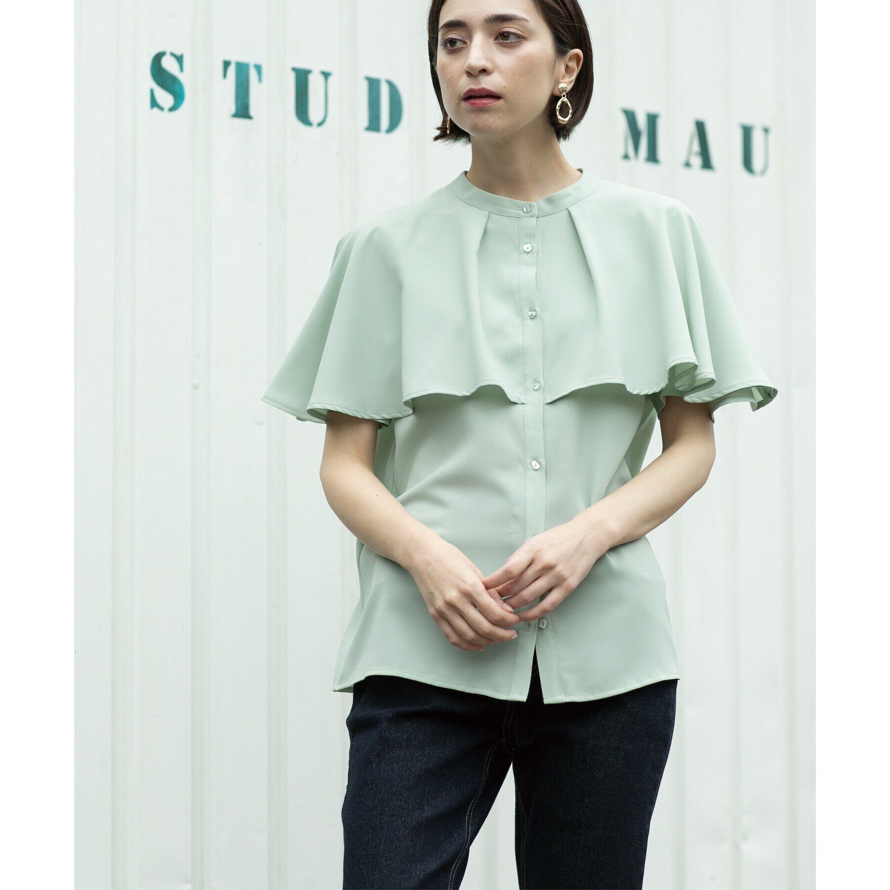 OPAQUE.CLIP「ケープ風ブラウス【洗濯機洗い可】」|シャツ・ブラウス|