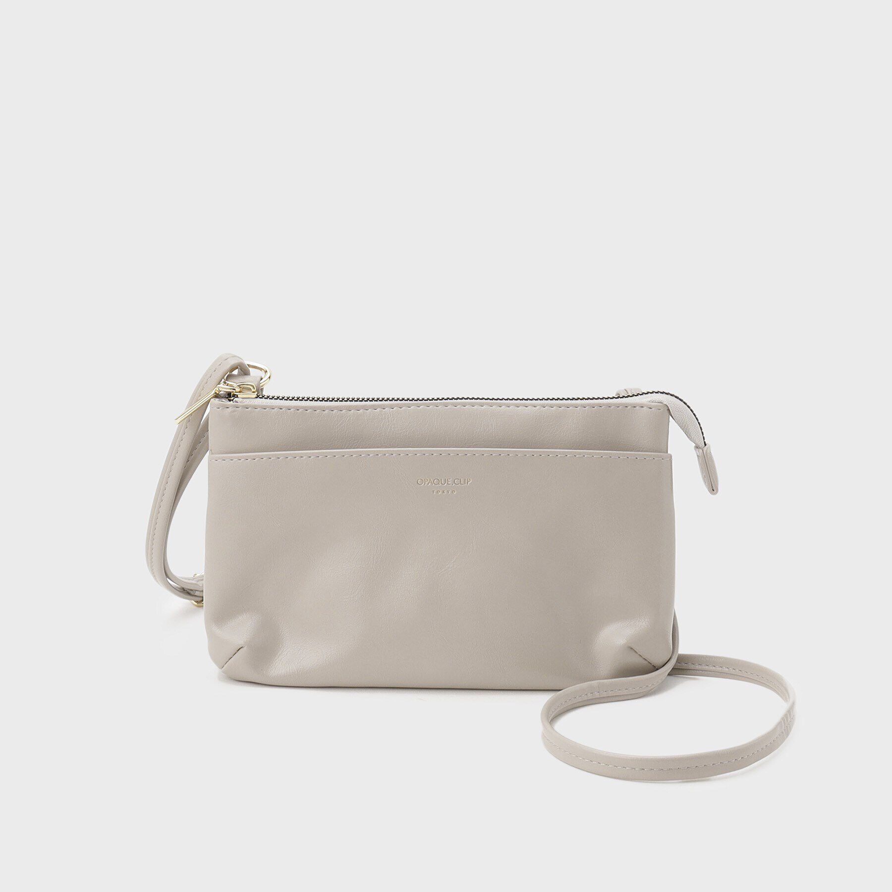 OPAQUE.CLIP「【マルチポケット】三層ミニショルダーバッグ」|ショルダー・メッセンジャー|ライトグレー(011