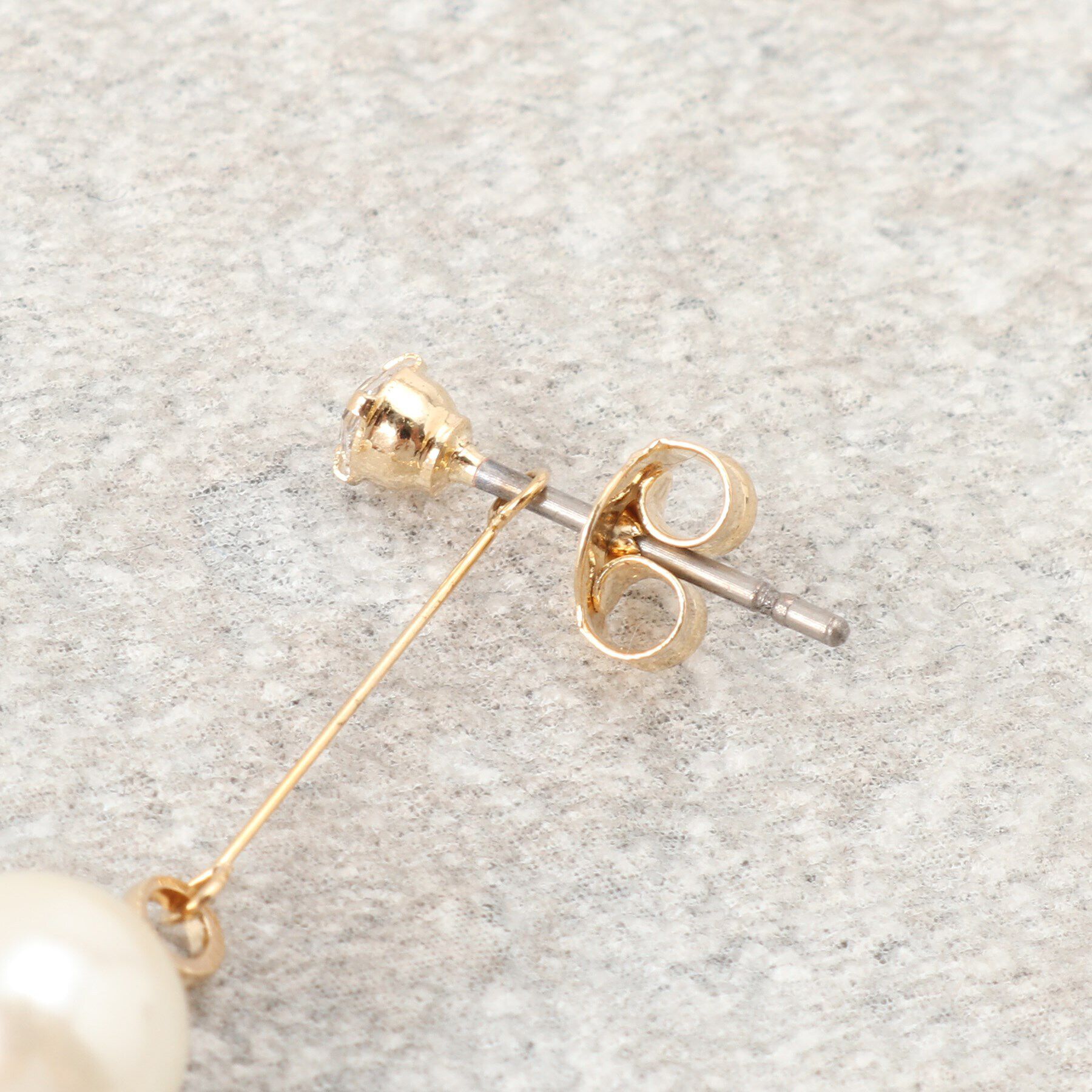 OPAQUE.CLIP「パール調&times;ビジューピアス」|ピアス|