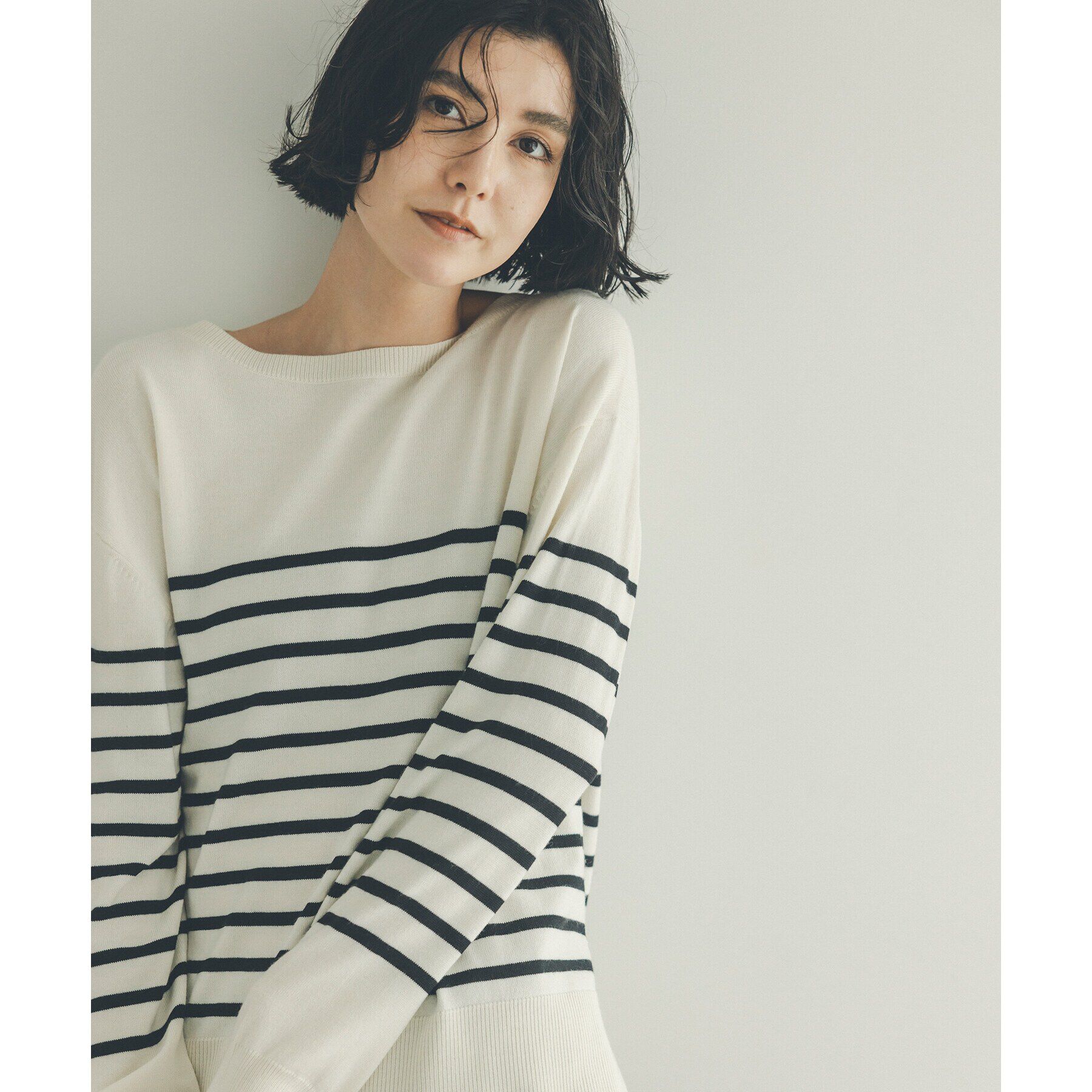 OPAQUE.CLIP「《S-LLsize/6color》ボートネックニット／FILIVIVI・フィルビビ【洗濯機洗い可】」|ニット・セーター|