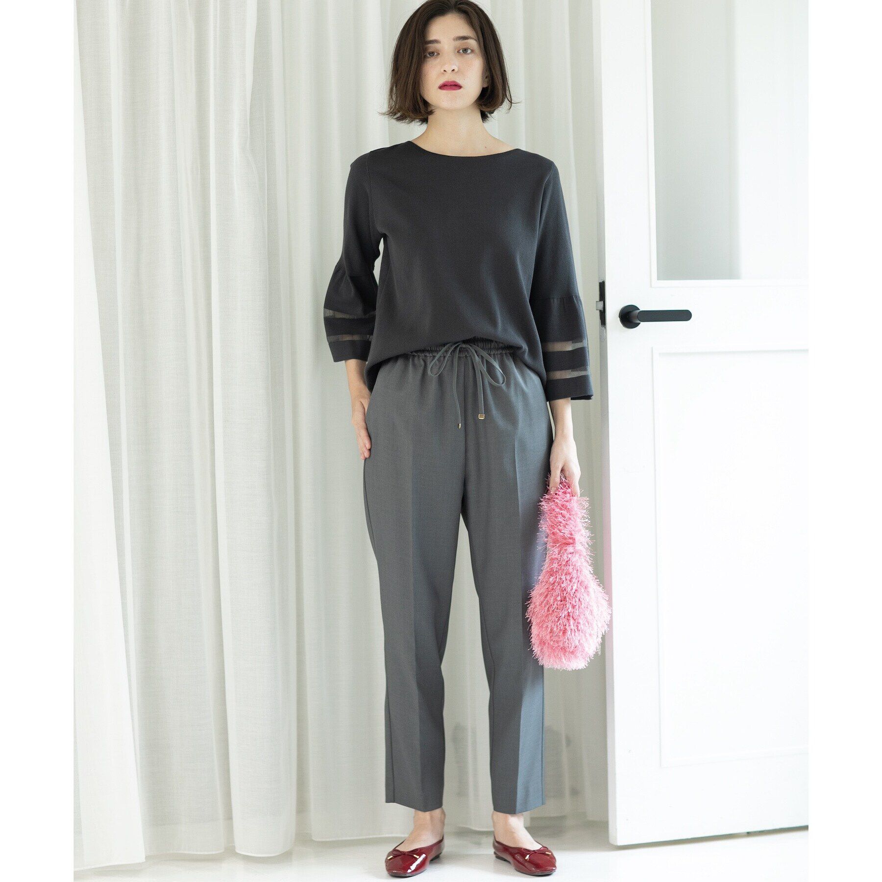 OPAQUE.CLIP「美脚ストレッチイージーテーパードパンツ【洗濯機洗い可】」|その他|